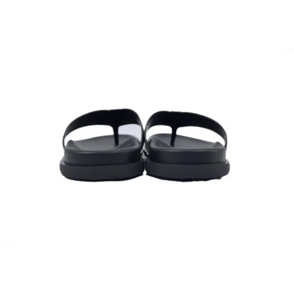 Louis Vuitton Flip Flop Sandal Full-Lettering Logo Matte Black