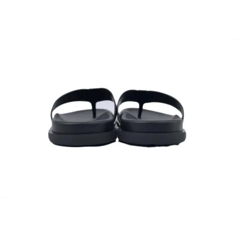 Louis Vuitton Flip Flop Sandal Full-Lettering Logo Matte Black