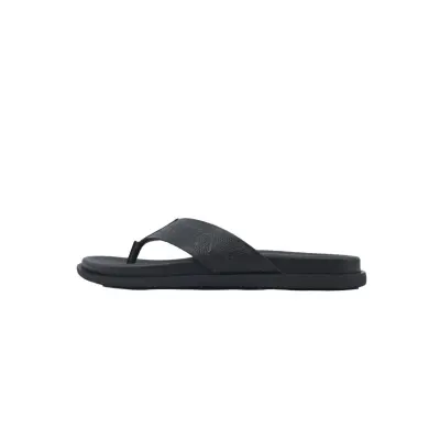 Louis Vuitton Flip Flop Sandal Full-Lettering Logo Matte Black 01