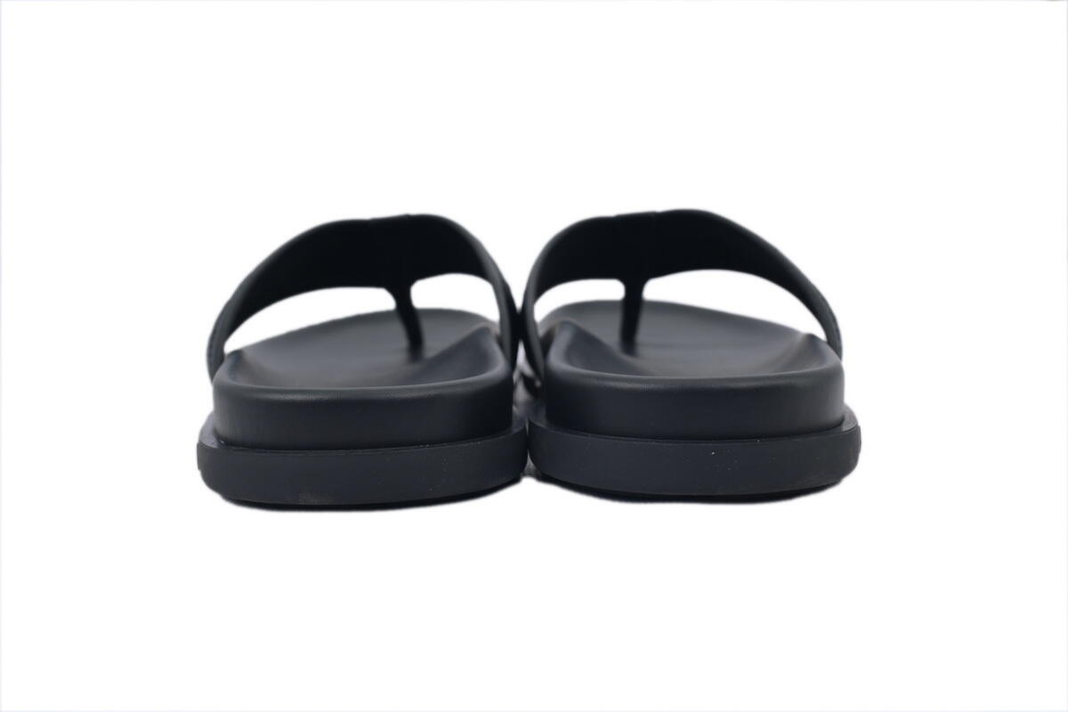 Louis Vuitton Flip Flop Sandal  LV Lettermark Logo Matte Black