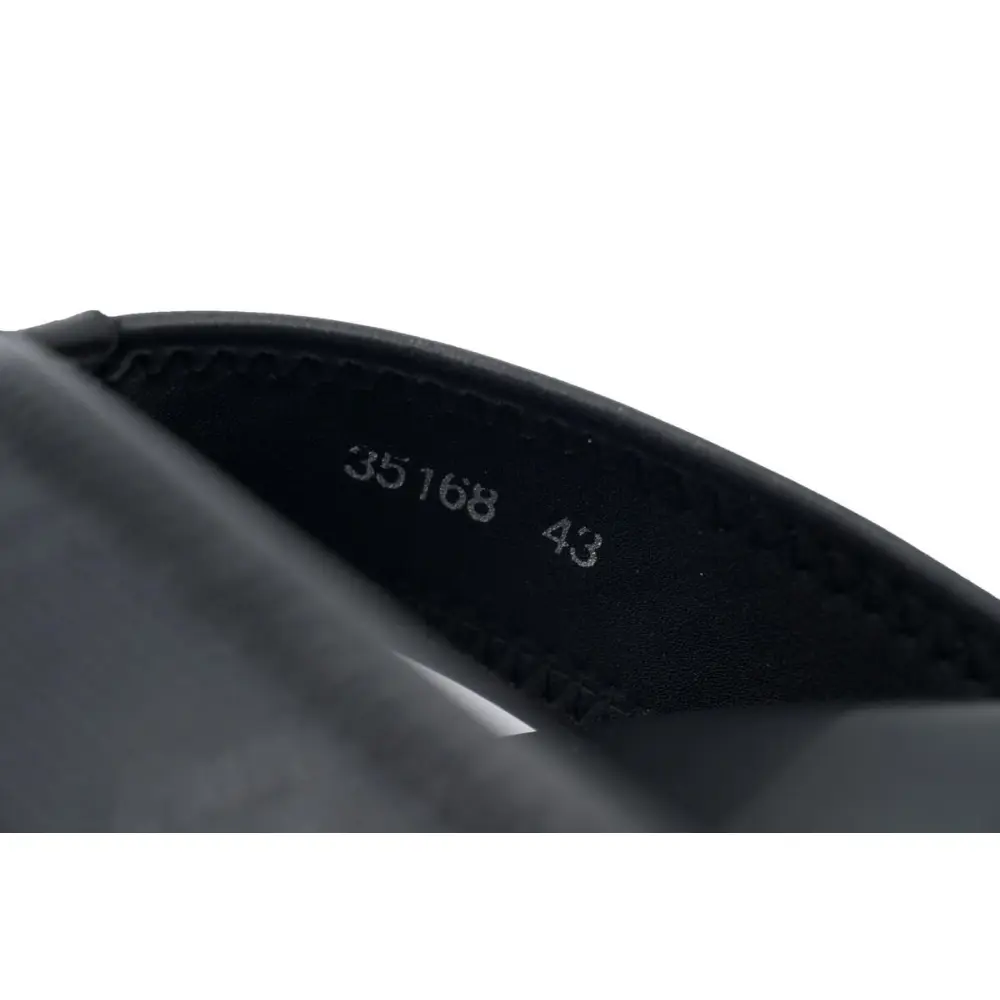 Louis Vuitton Flip Flop Sandal  LV Lettermark Logo Matte Black