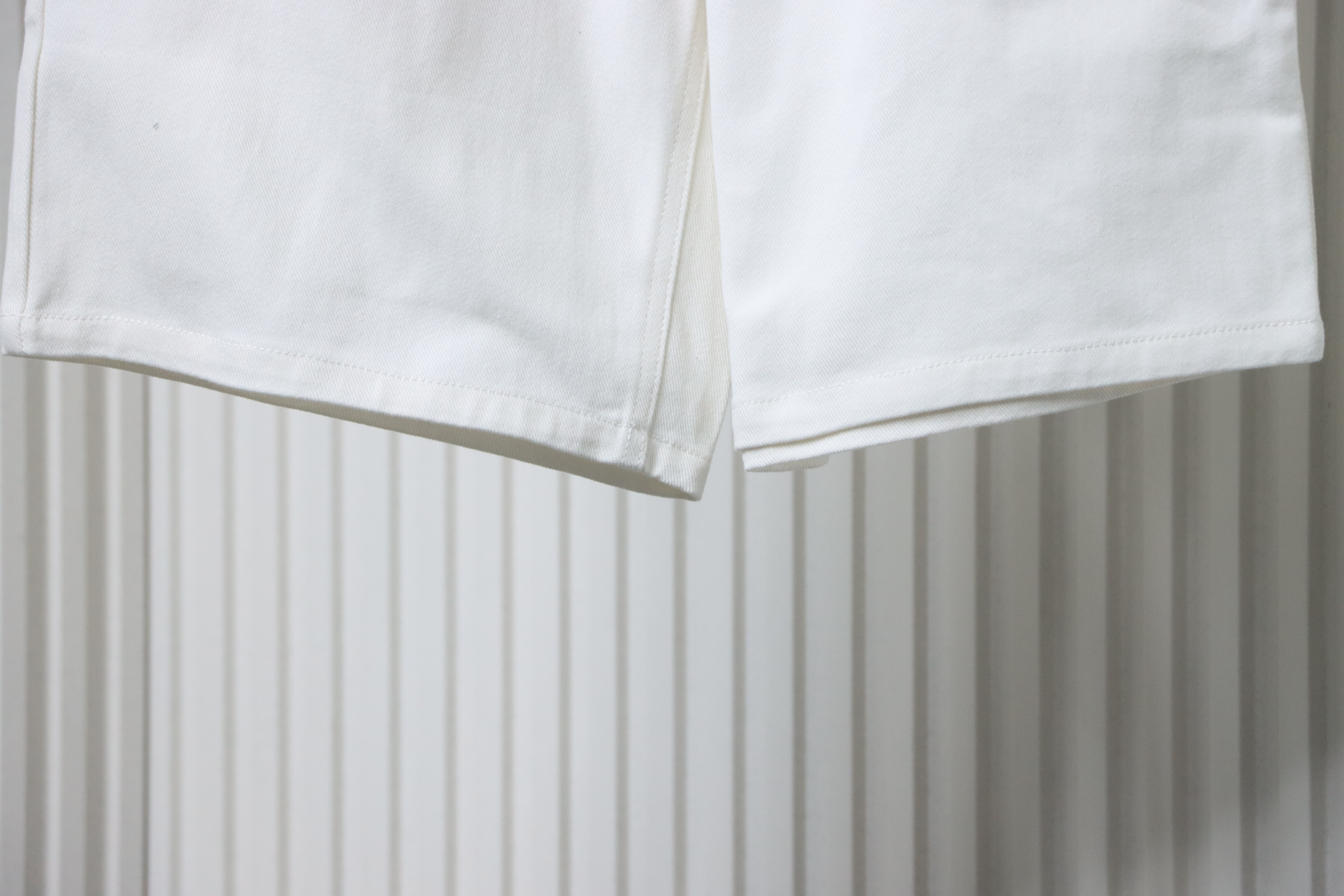 Louis Vuitton Pocket Leather Label Denim Shorts White