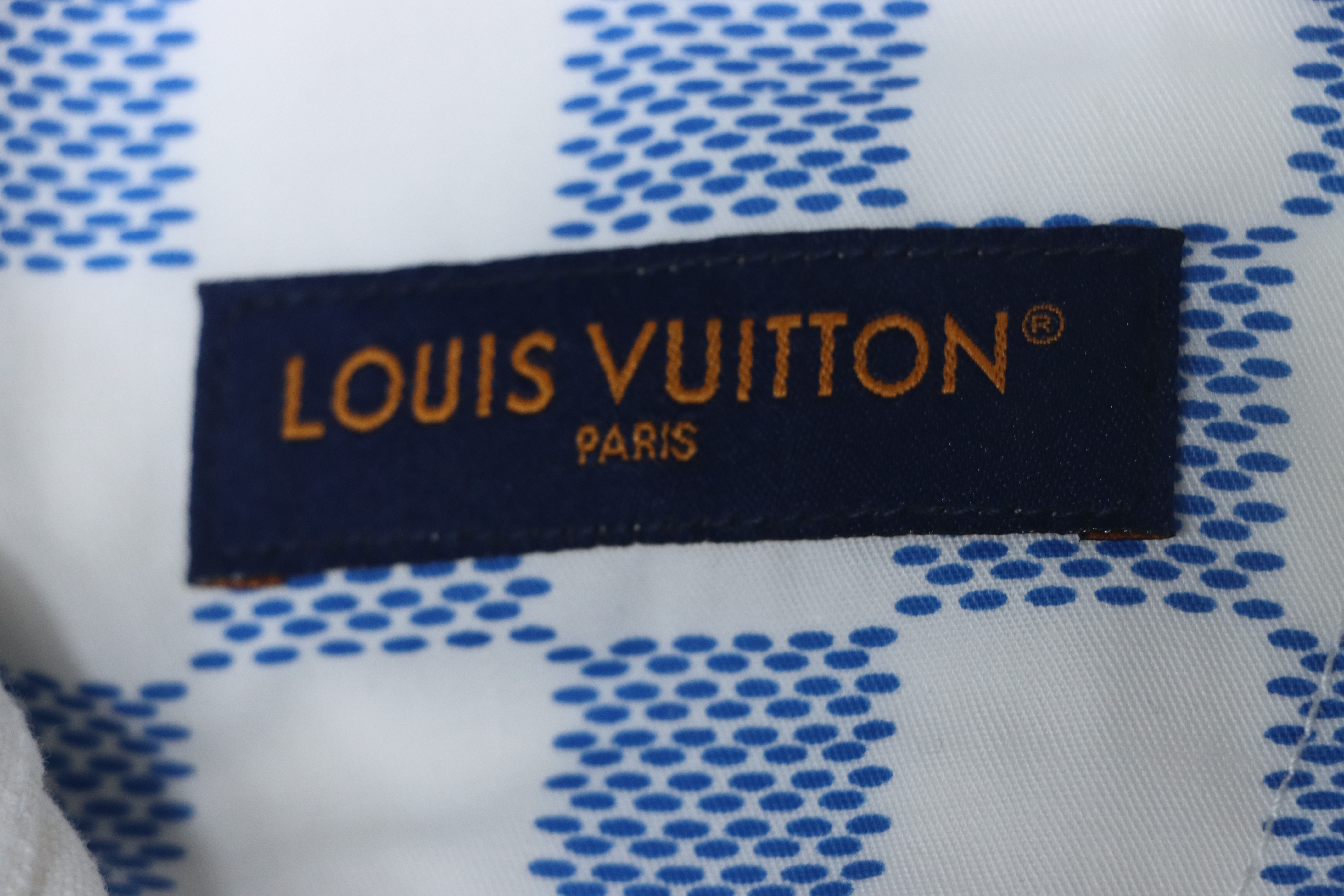 Louis Vuitton Pocket Leather Label Denim Shorts White