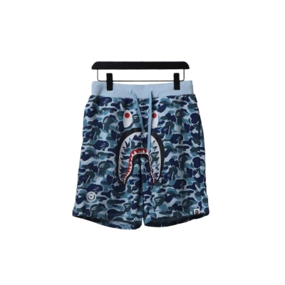 BAPE Big ABC Camo Shark Sweat Shorts Blue 01