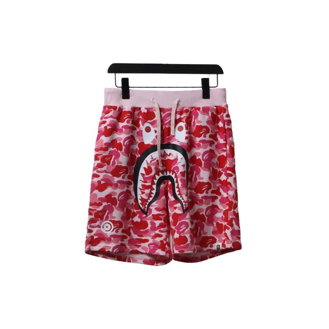 BAPE Big ABC Camo Shark Sweat Shorts Pink