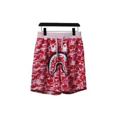 BAPE Big ABC Camo Shark Sweat Shorts Pink 01