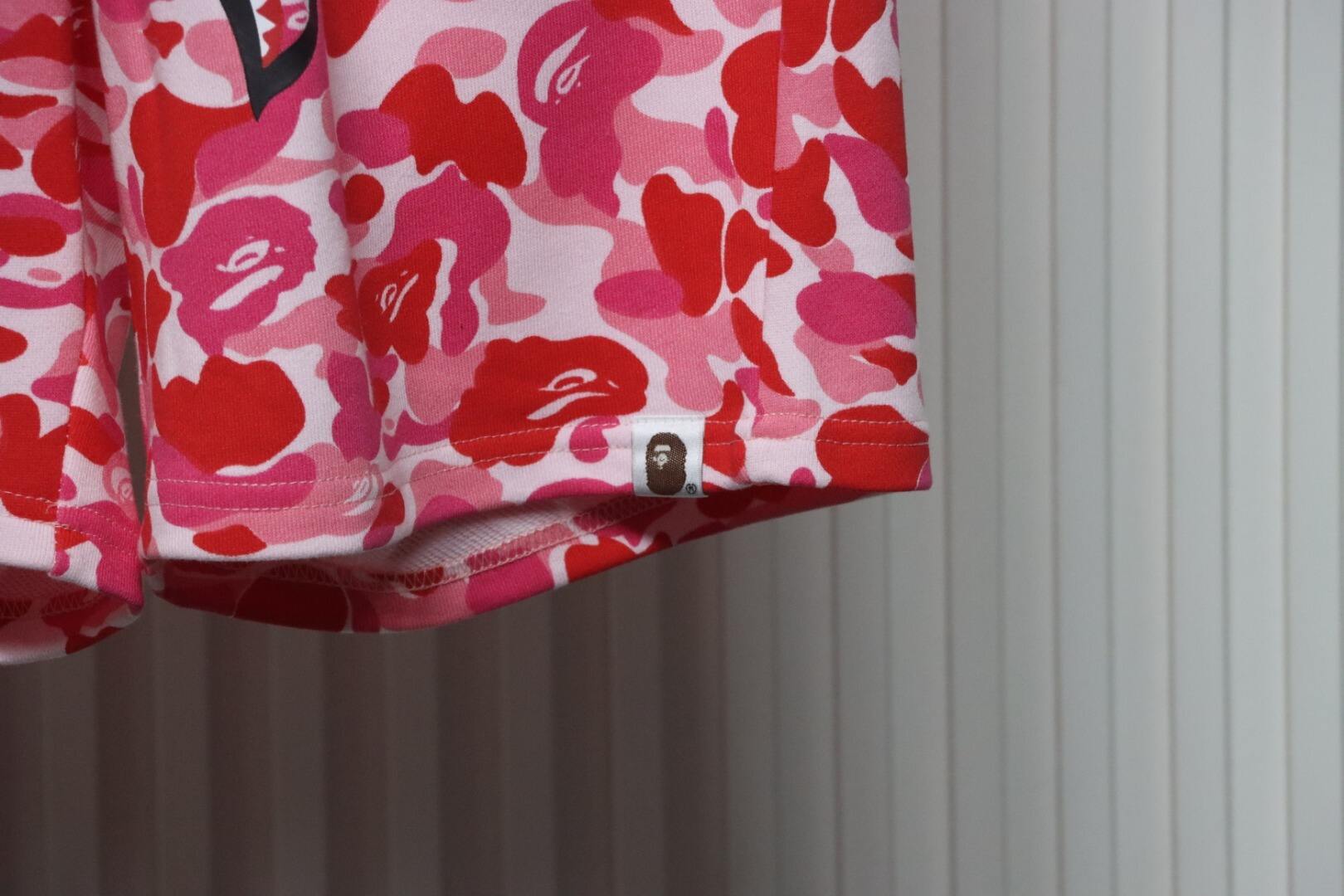 BAPE Big ABC Camo Shark Sweat Shorts Pink