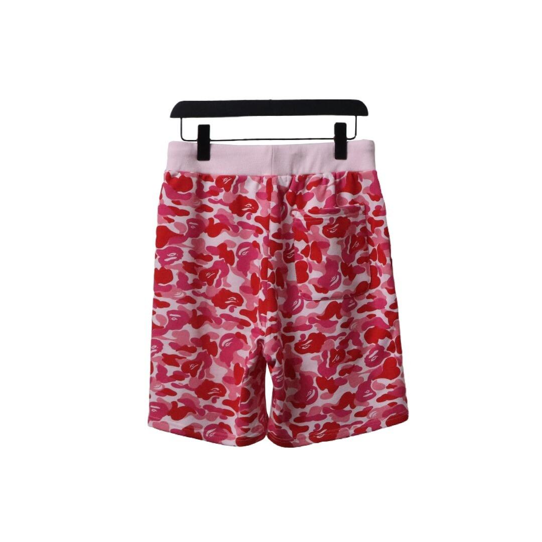 BAPE Big ABC Camo Shark Sweat Shorts Pink