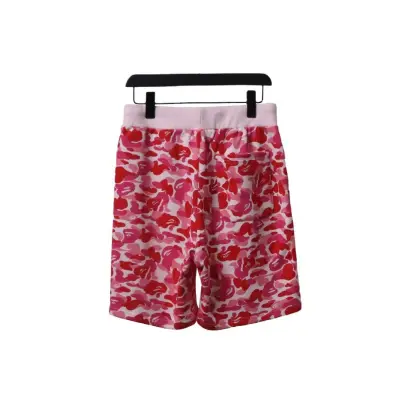 BAPE Big ABC Camo Shark Sweat Shorts Pink 02