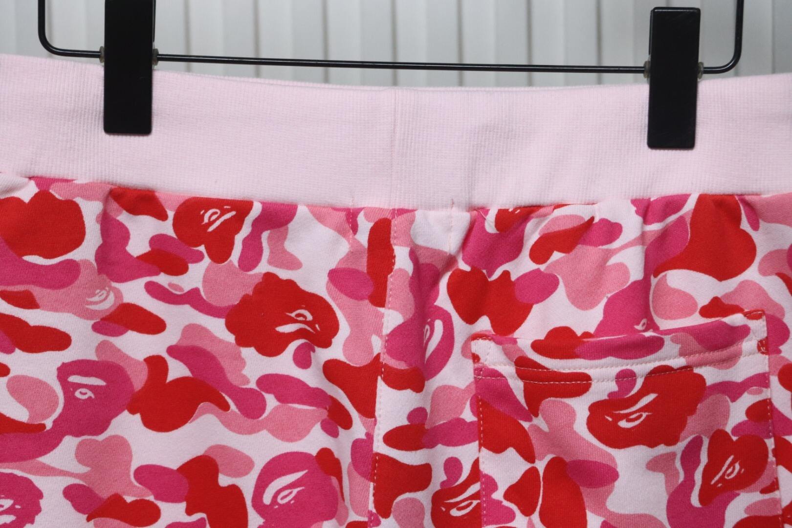 BAPE Big ABC Camo Shark Sweat Shorts Pink