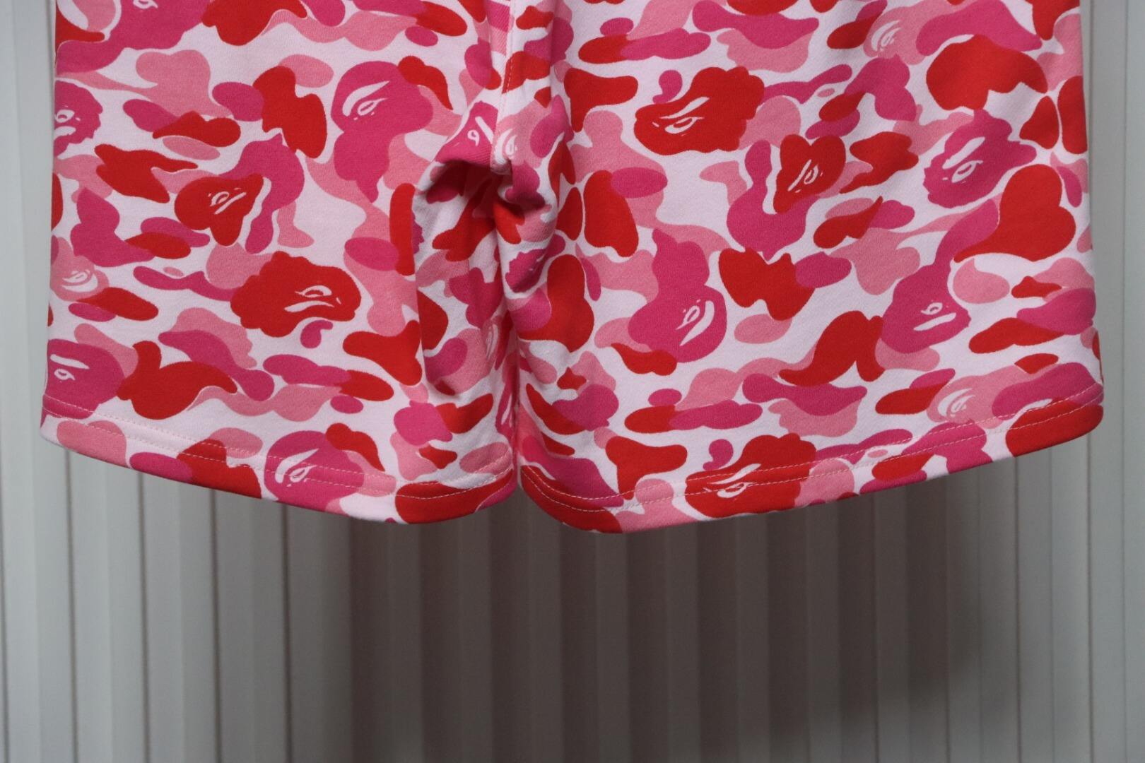 BAPE Big ABC Camo Shark Sweat Shorts Pink