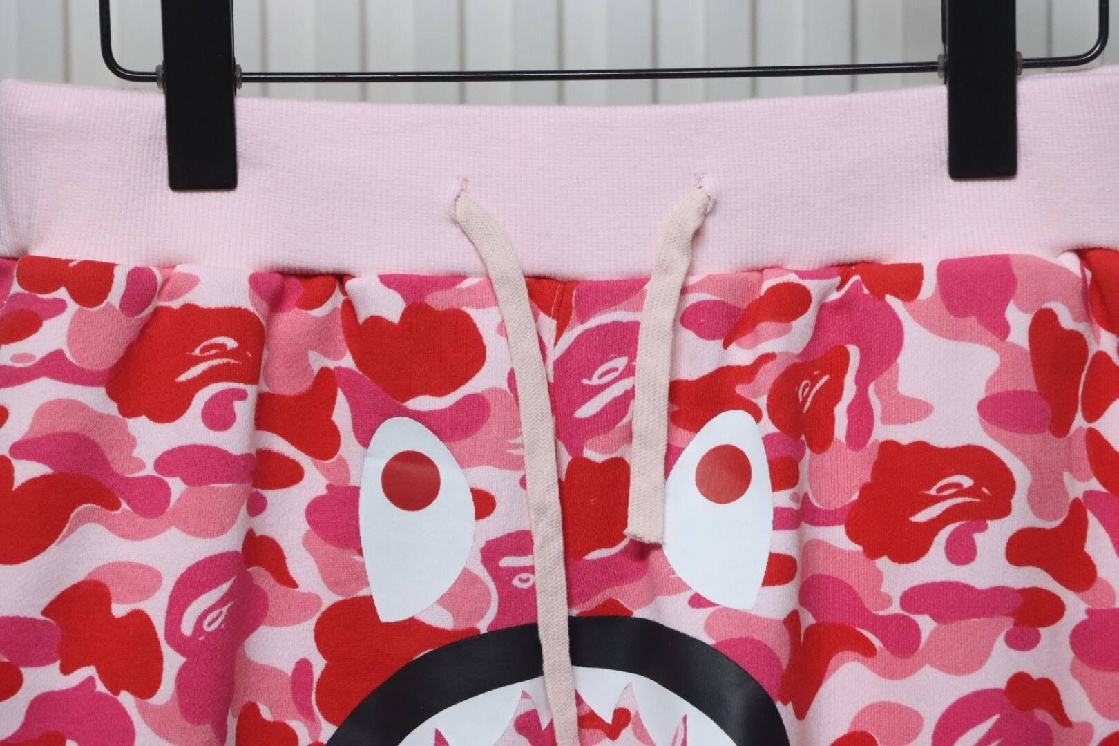 BAPE Big ABC Camo Shark Sweat Shorts Pink