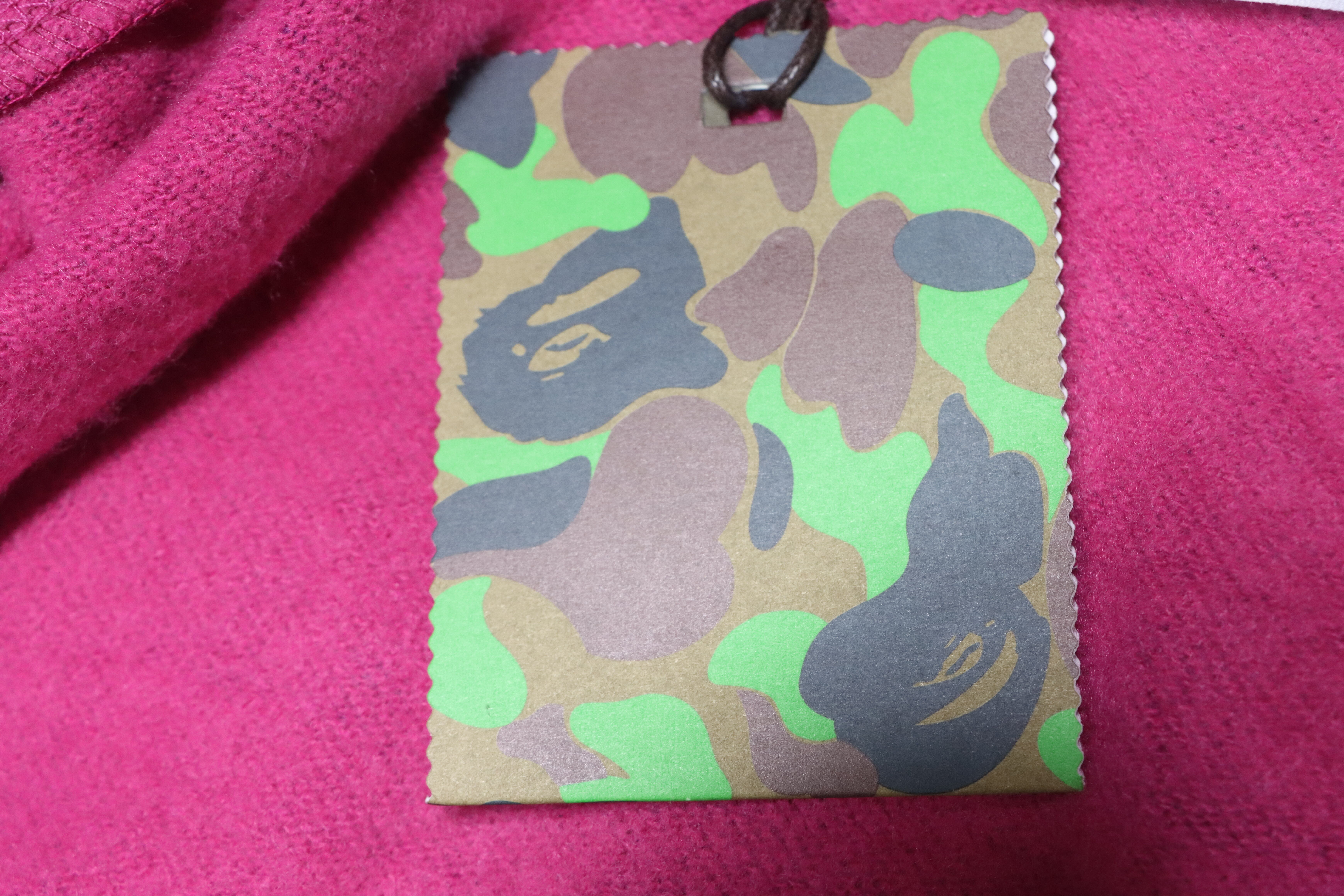 Bape Full Zip Shark Camouflage Print Hoodie Purple