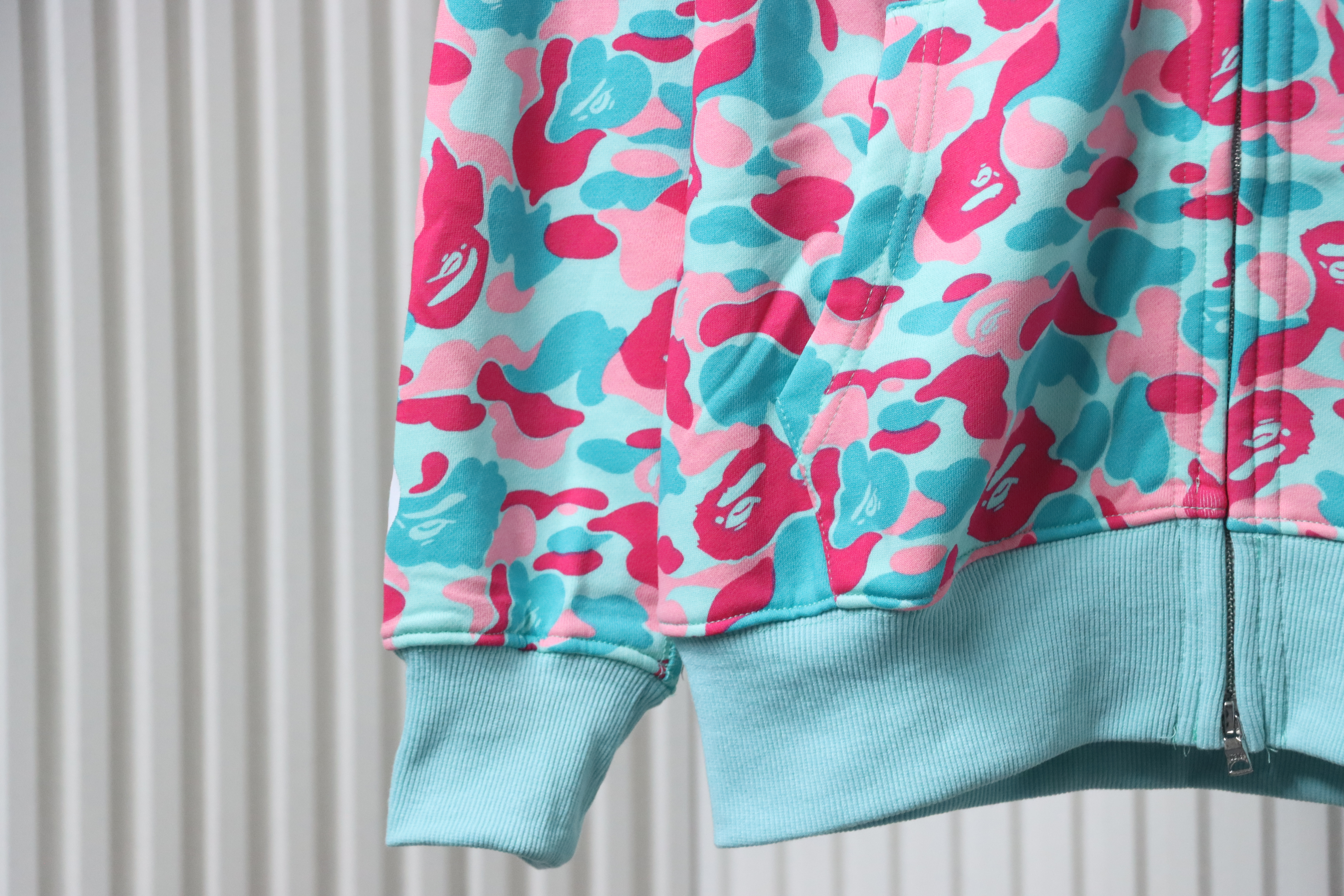 Bape Miami Co-Branded Double Hooded Shark Head Zip Hoodie