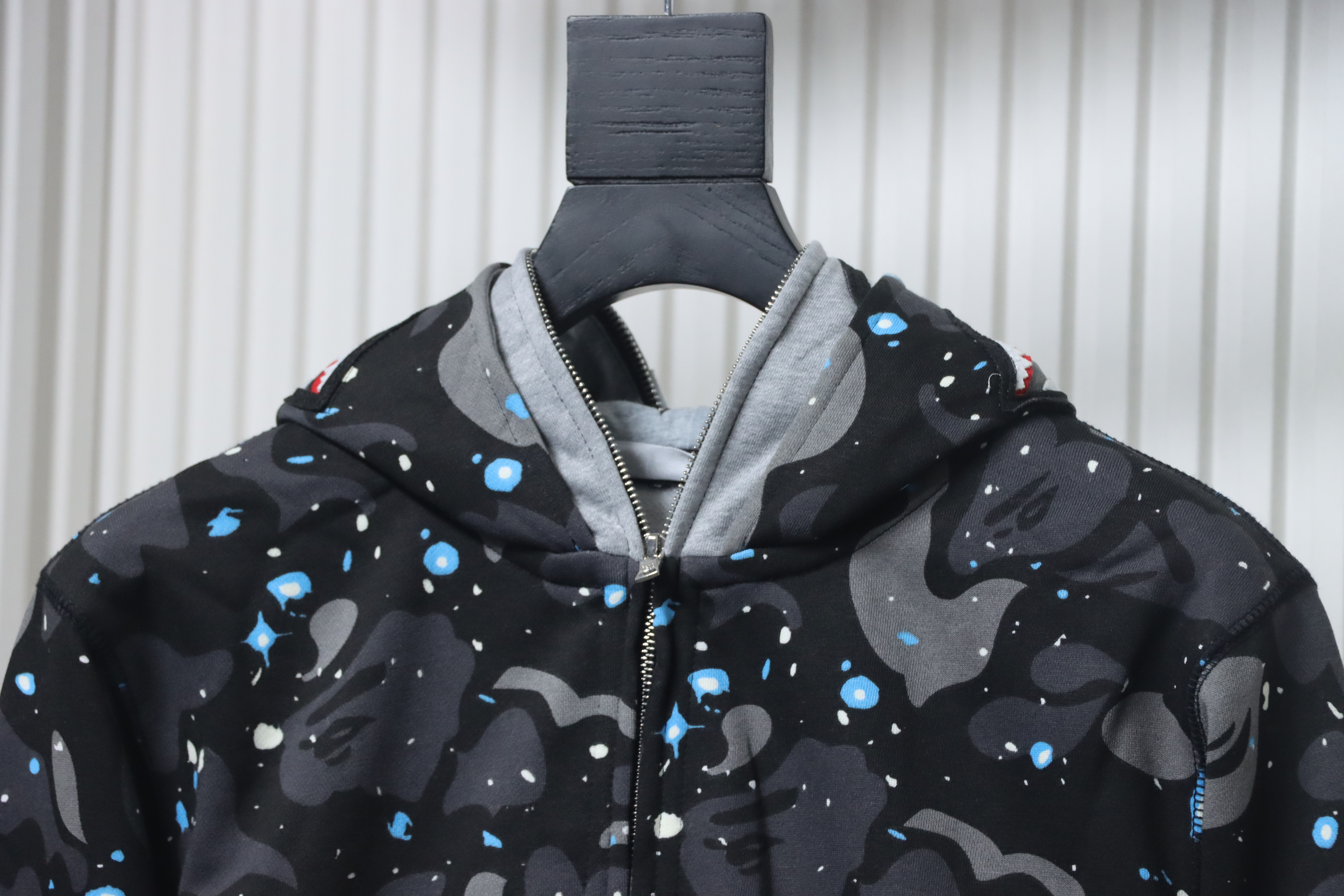 Bape Space Camo Shark WGM Full-Zip Hoodie Black