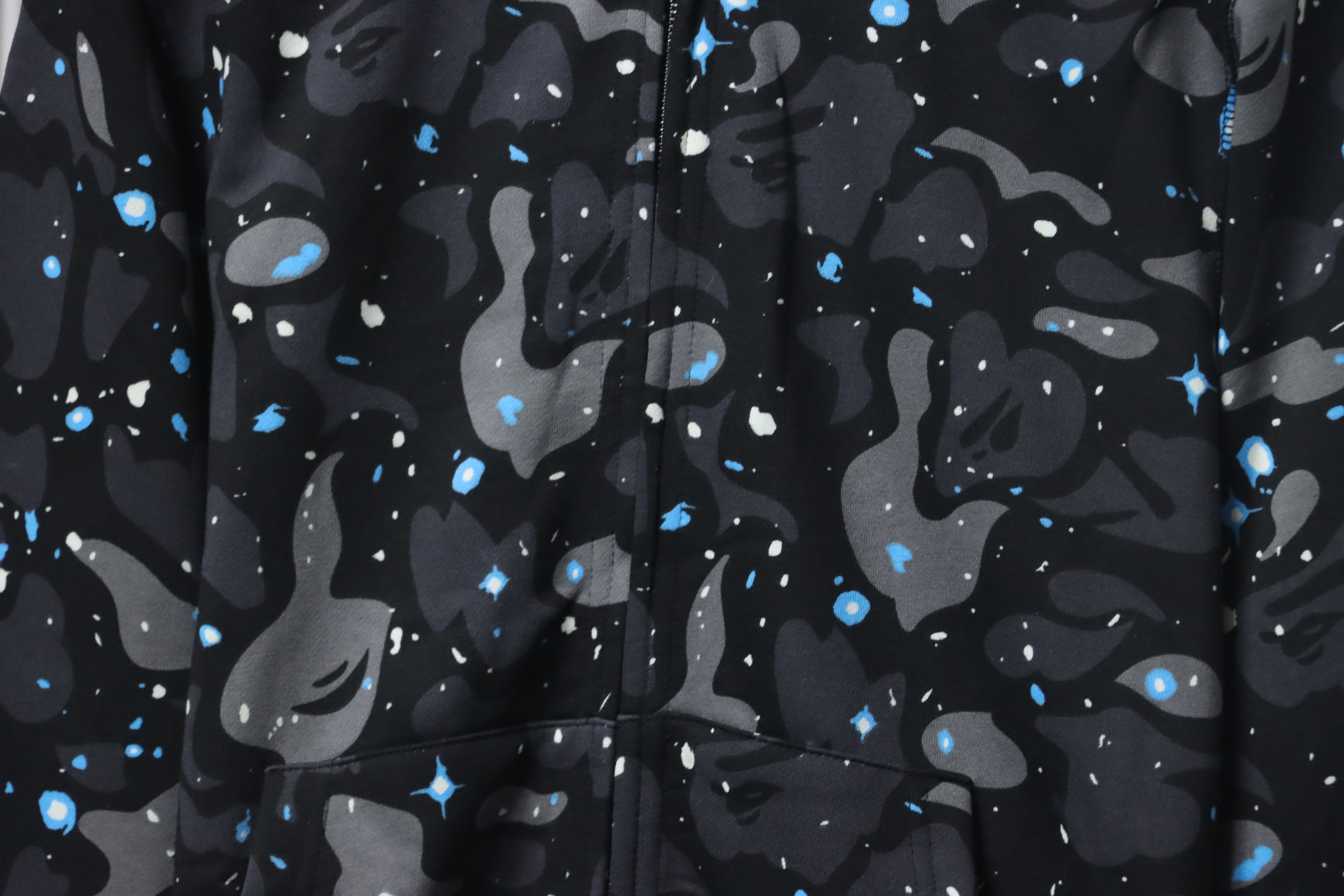 Bape Space Camo Shark WGM Full-Zip Hoodie Black