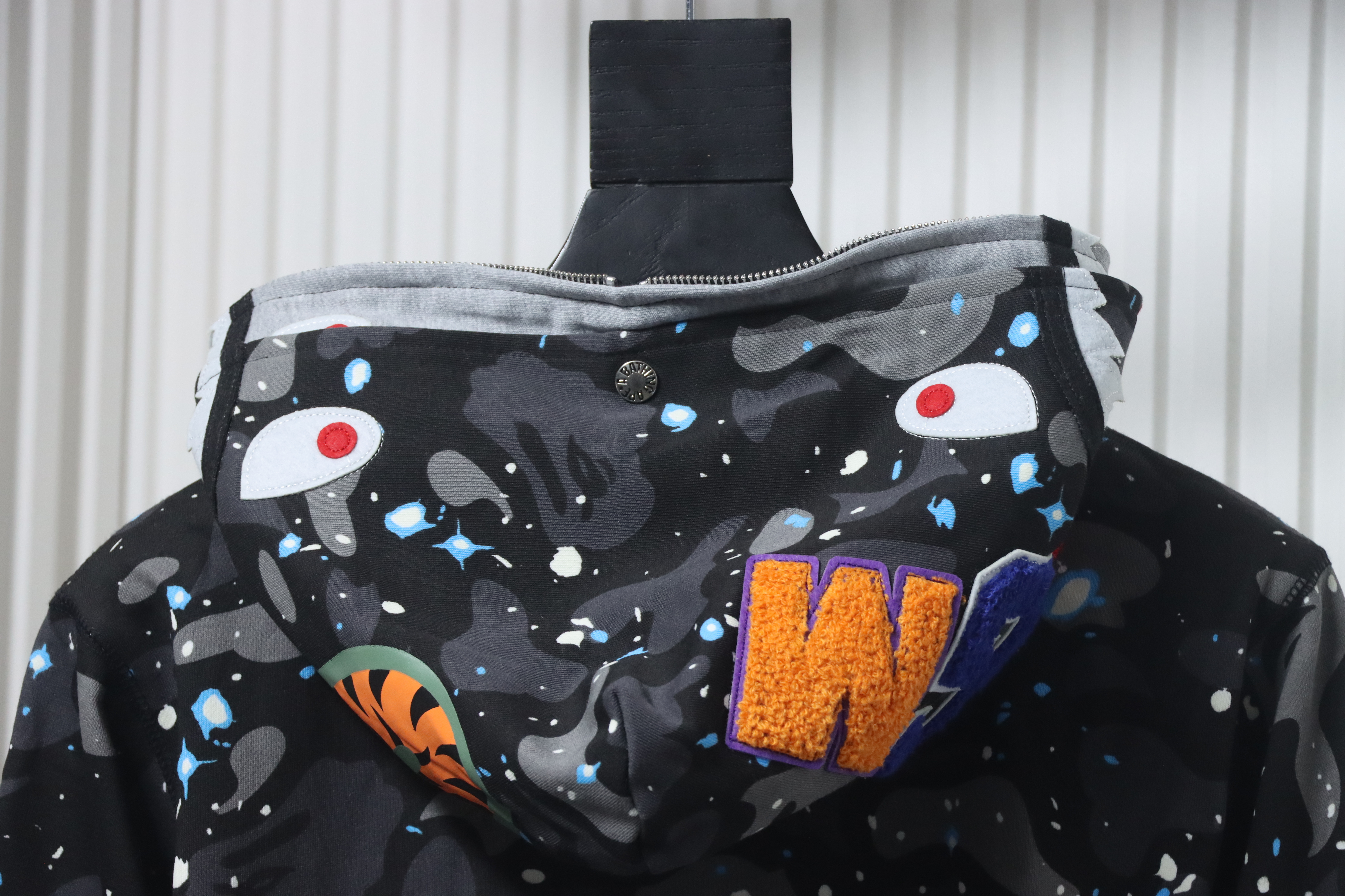 Bape Space Camo Shark WGM Full-Zip Hoodie Black