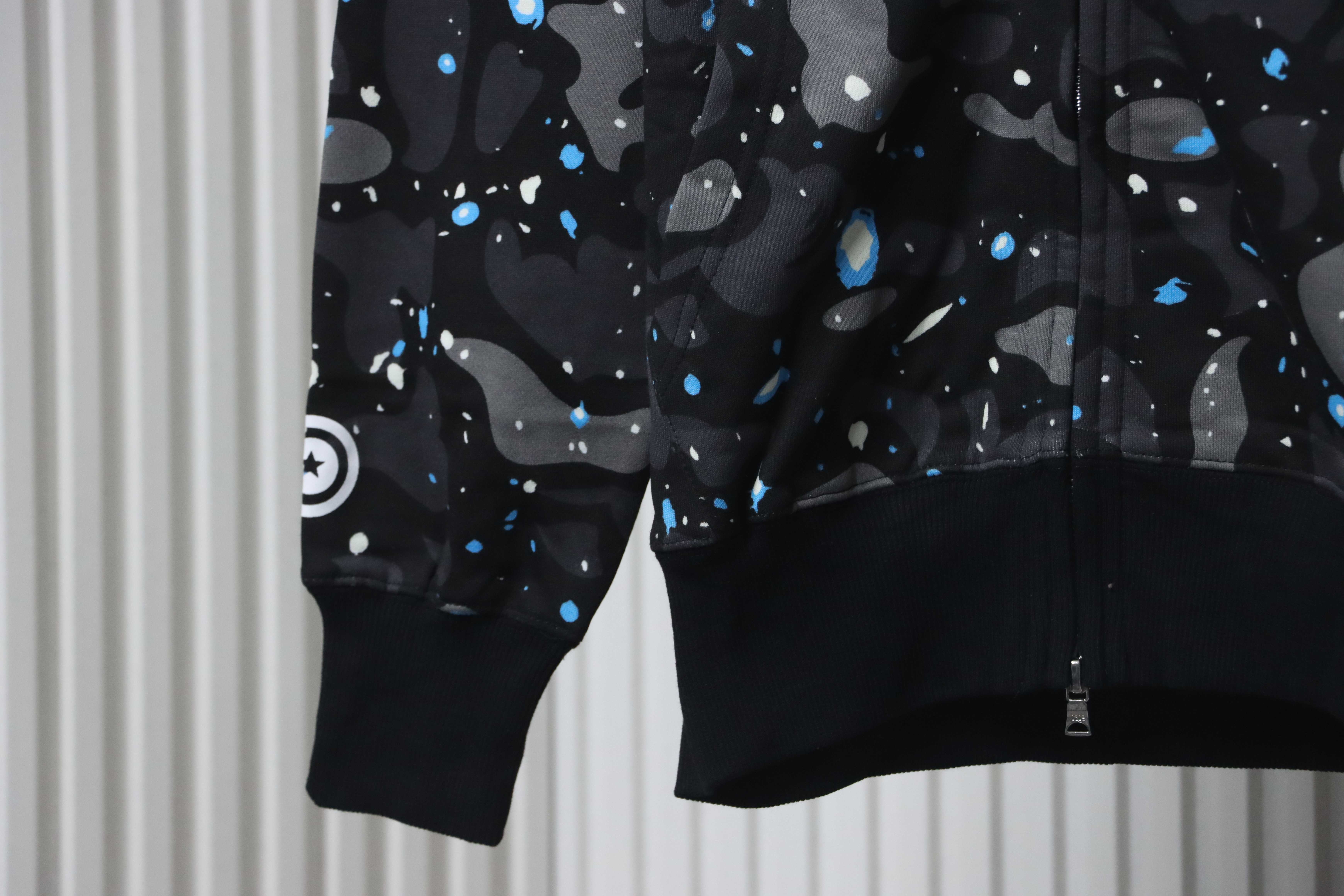 Bape Space Camo Shark WGM Full-Zip Hoodie Black