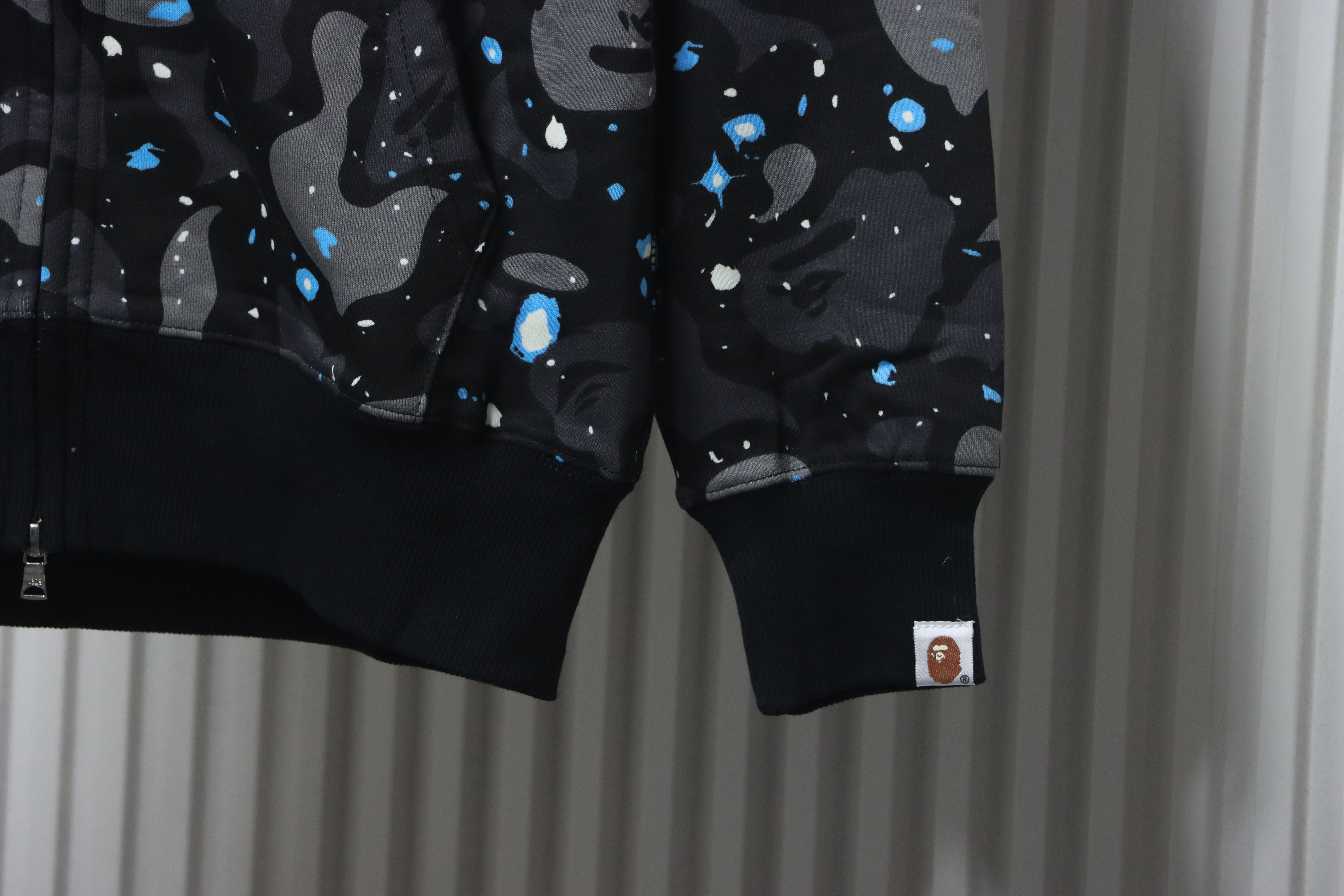 Bape Space Camo Shark WGM Full-Zip Hoodie Black