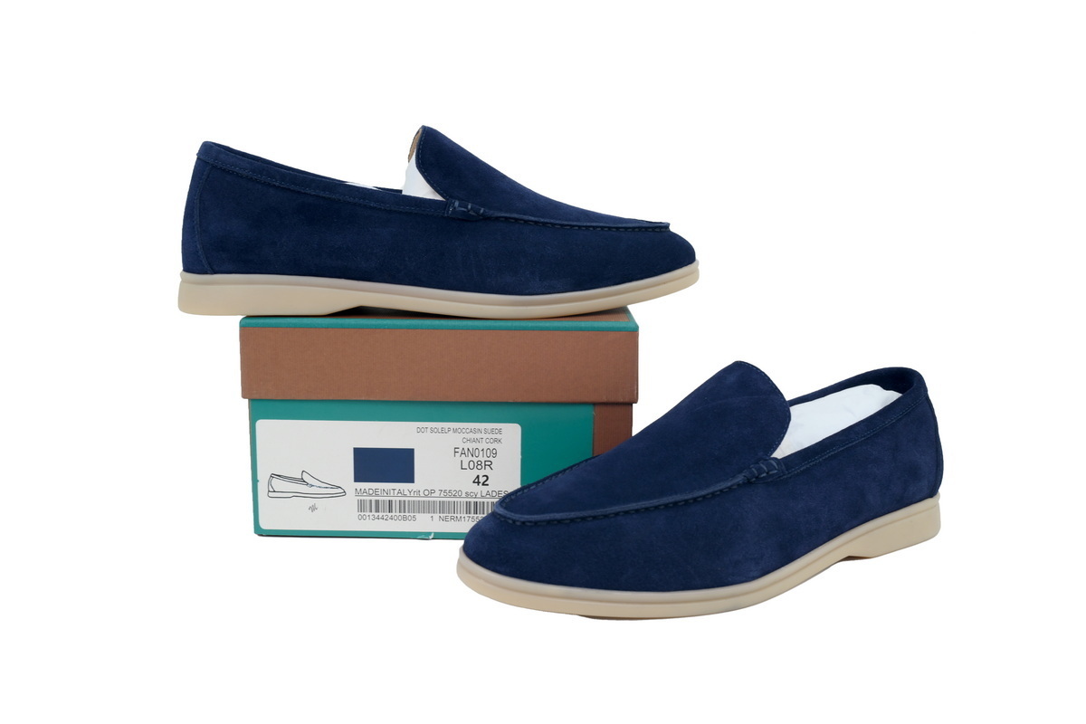 Loro Piana Bean Shoes Blue
