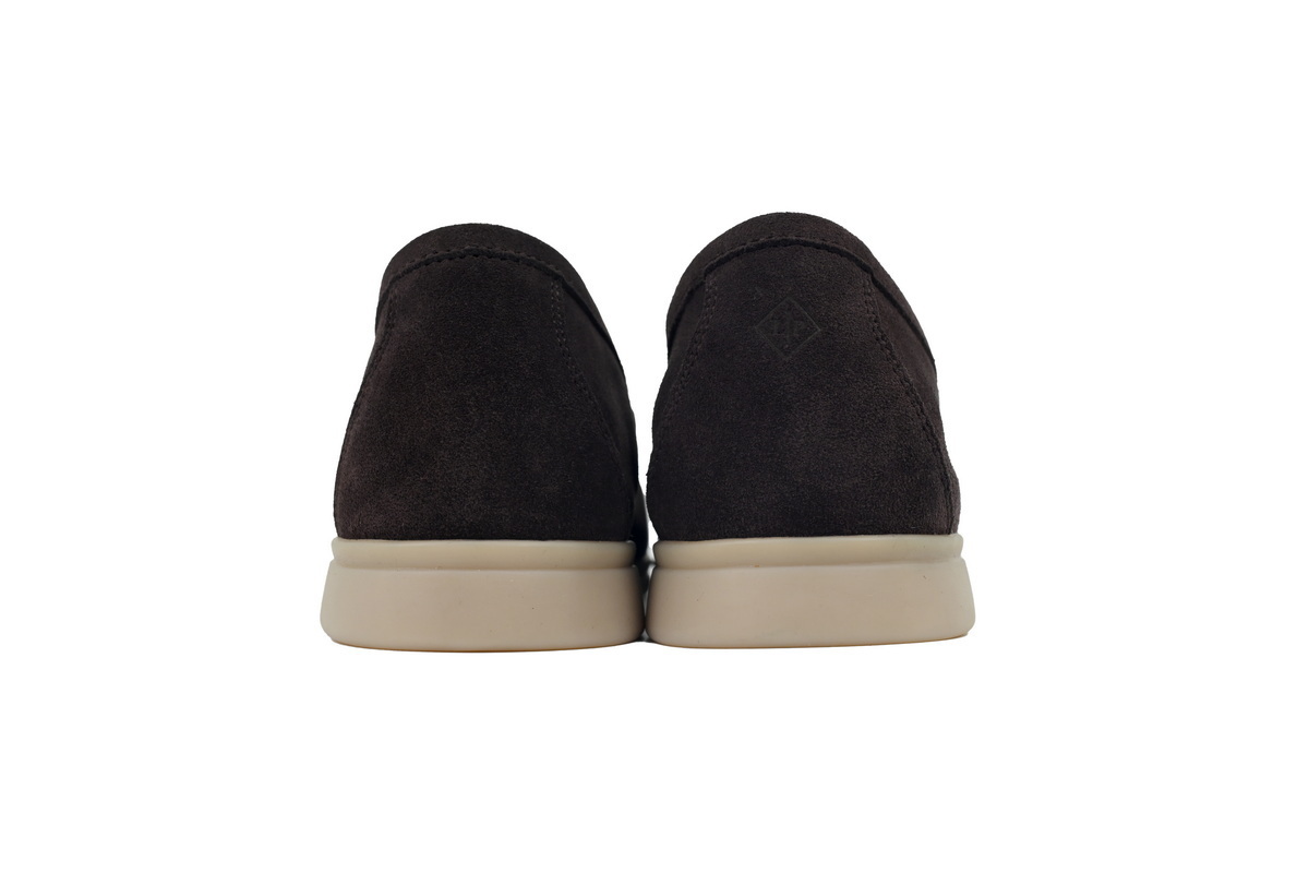 Loro Piana Bean Shoes In Red Brown