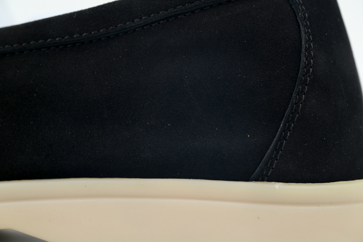 Loro Piana Bean Shoes With Black Buttons