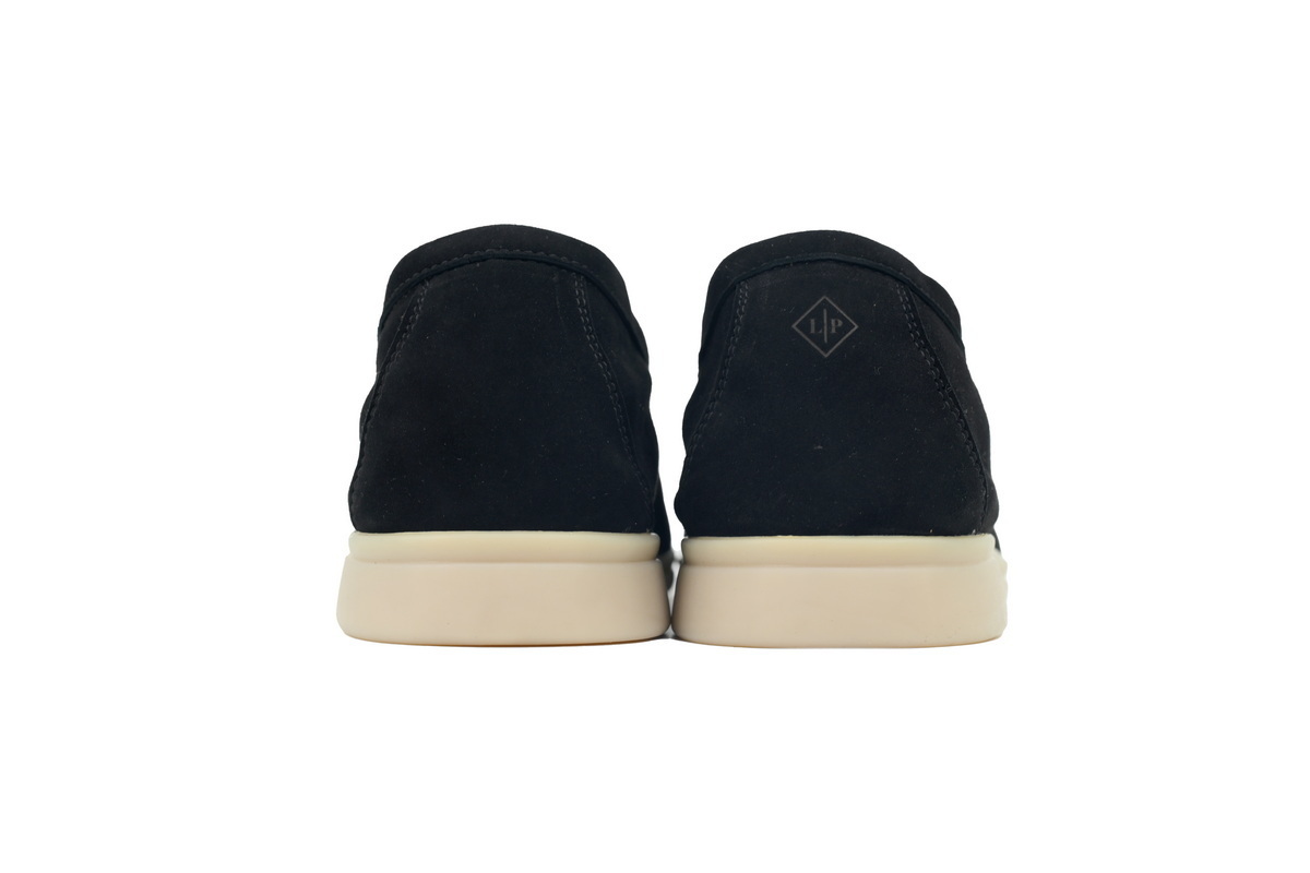 Loro Piana Bean Shoes With Black Buttons