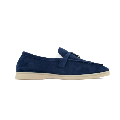 Loro Piana Bean Shoes With Hidden Blue Buckle 02