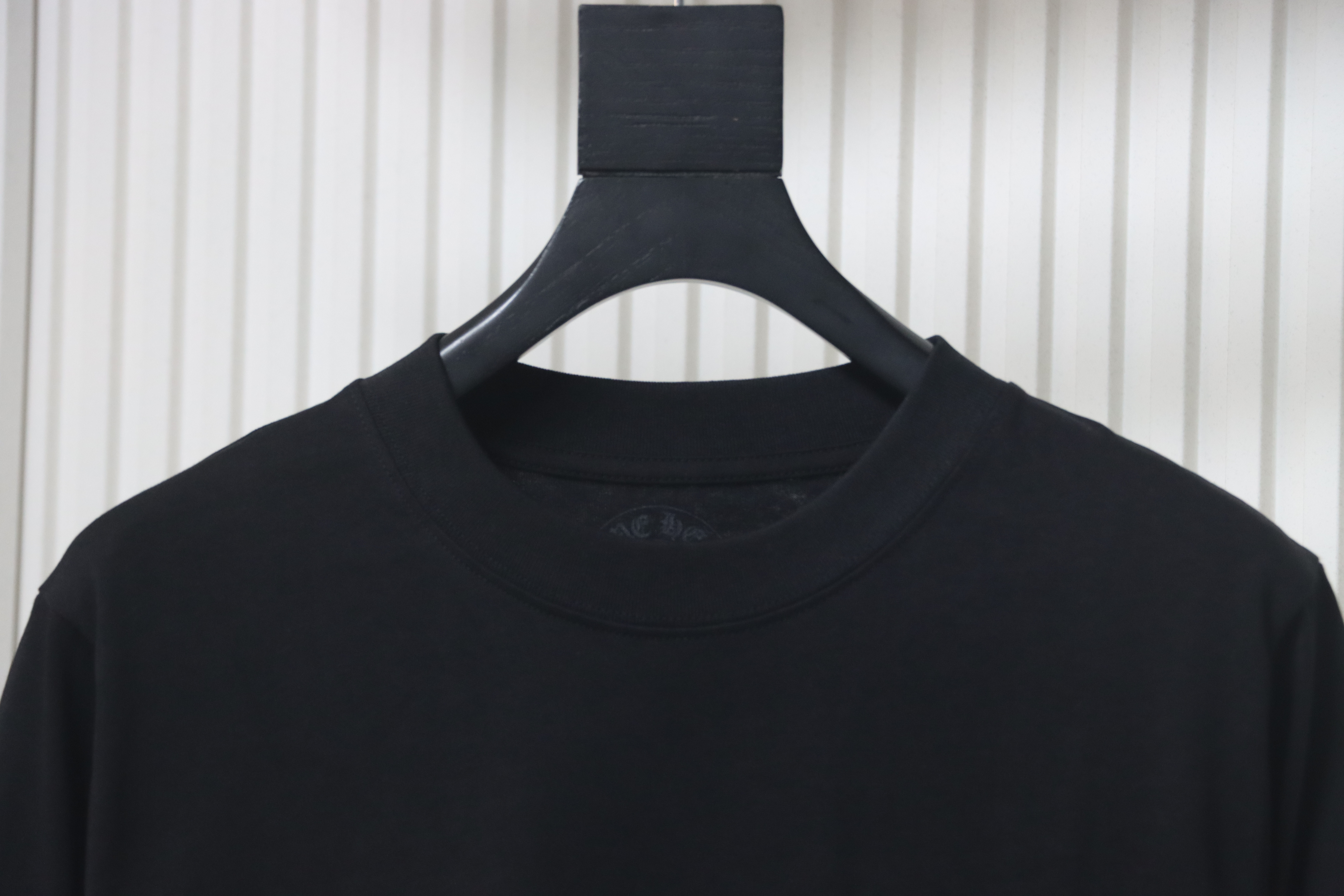 Chrome Hearts Back Damaged Horseshoe Crewneck Long Sleeve T-Shirt Black