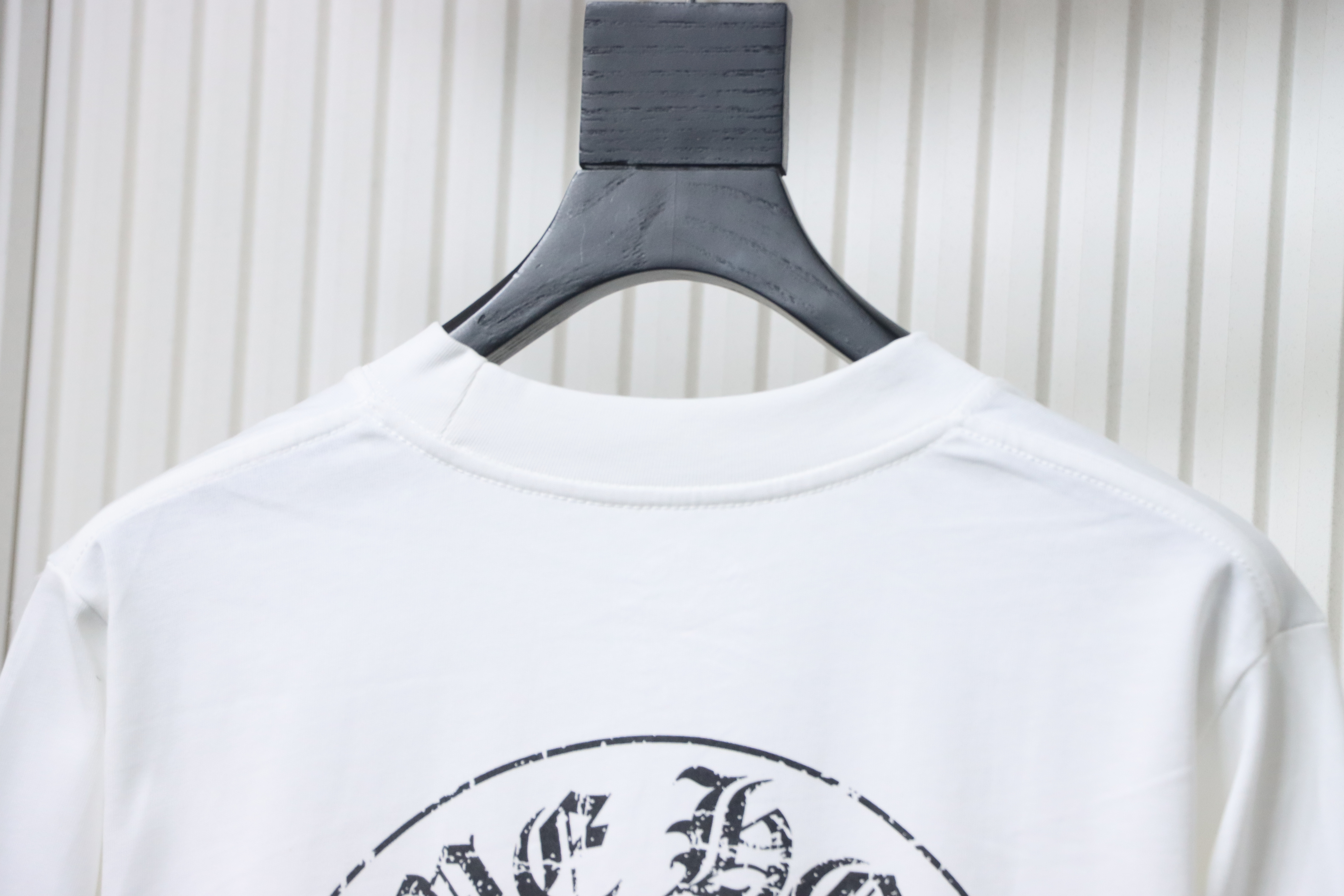 Chrome Hearts Back Damaged Horseshoe Crewneck Long Sleeve T-Shirt White