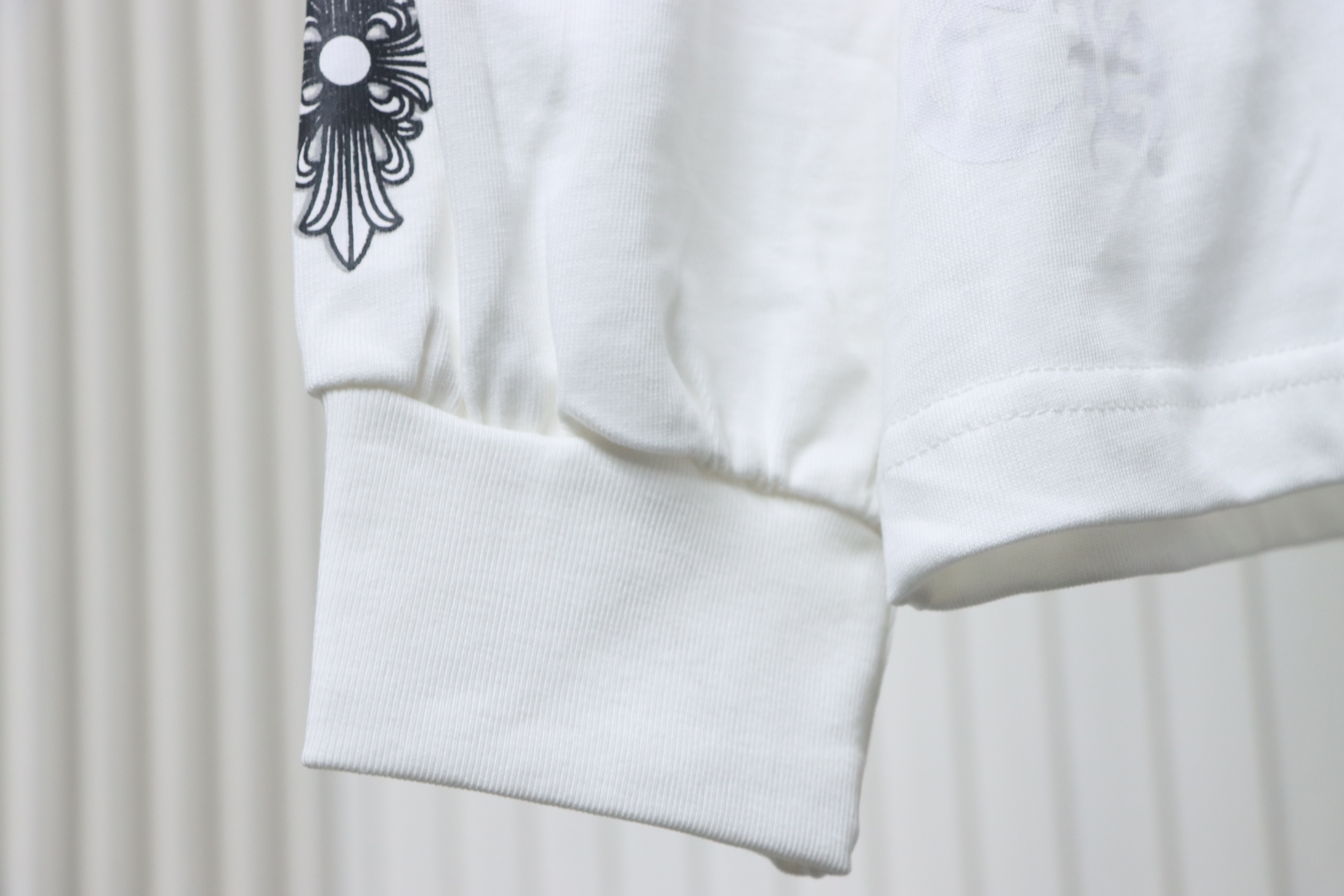 Chrome Hearts Fleur Cross Long Sleeve T-Shirt White