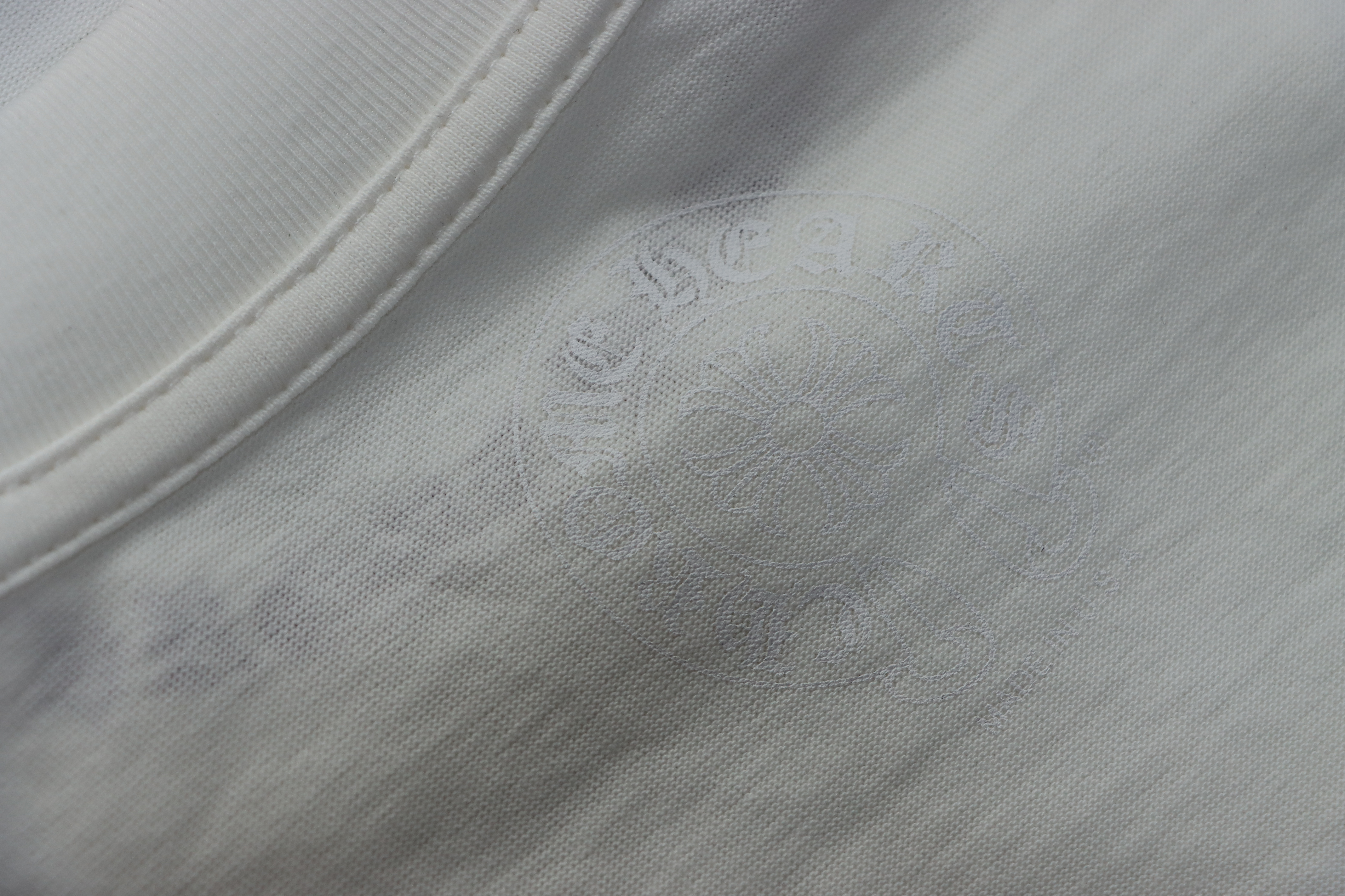 Chrome Hearts Purple Neck Logo Long Sleeve T-Shirt White