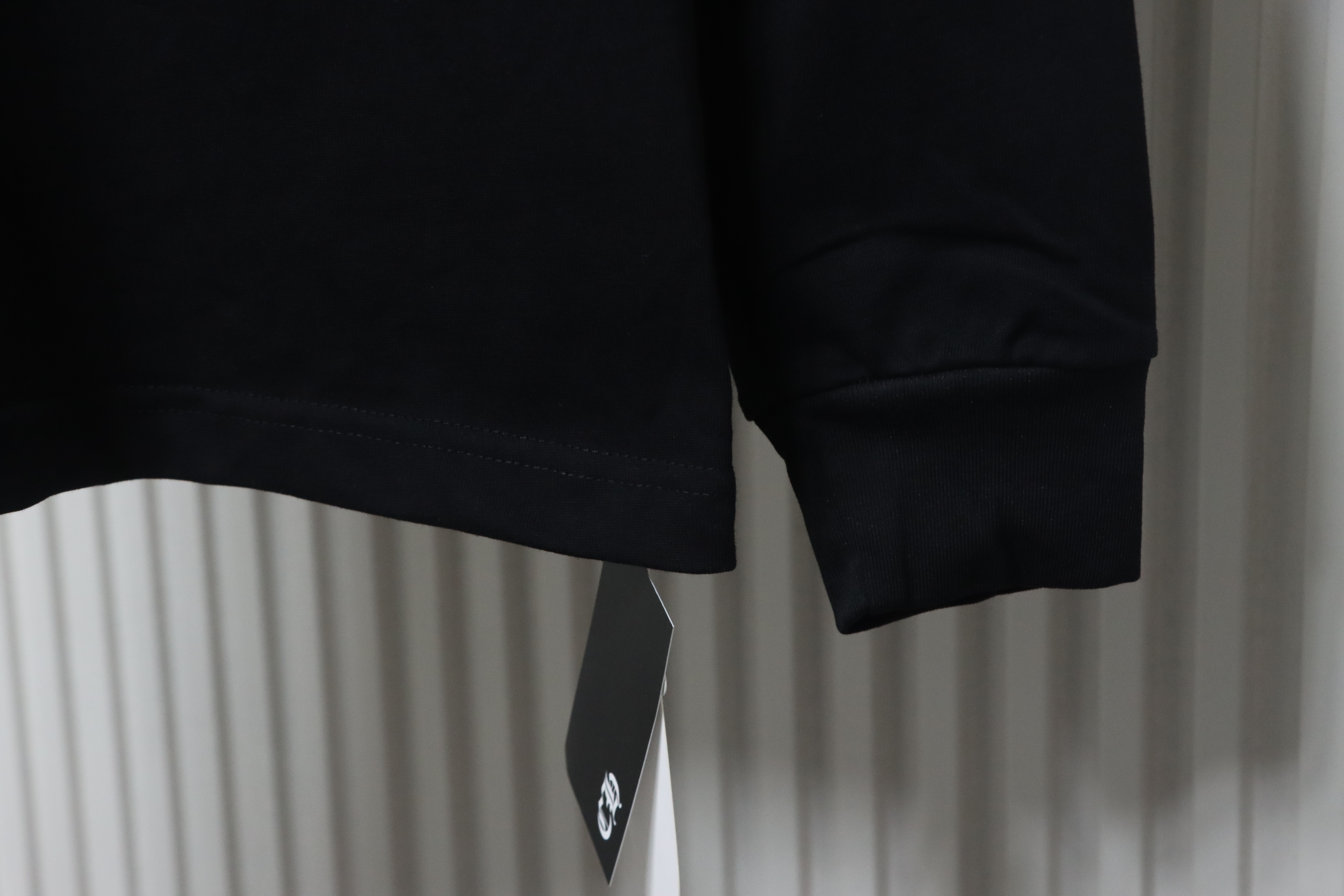 Chrome Hearts Yellow Neck Logo Long Sleeve T-Shirt Black