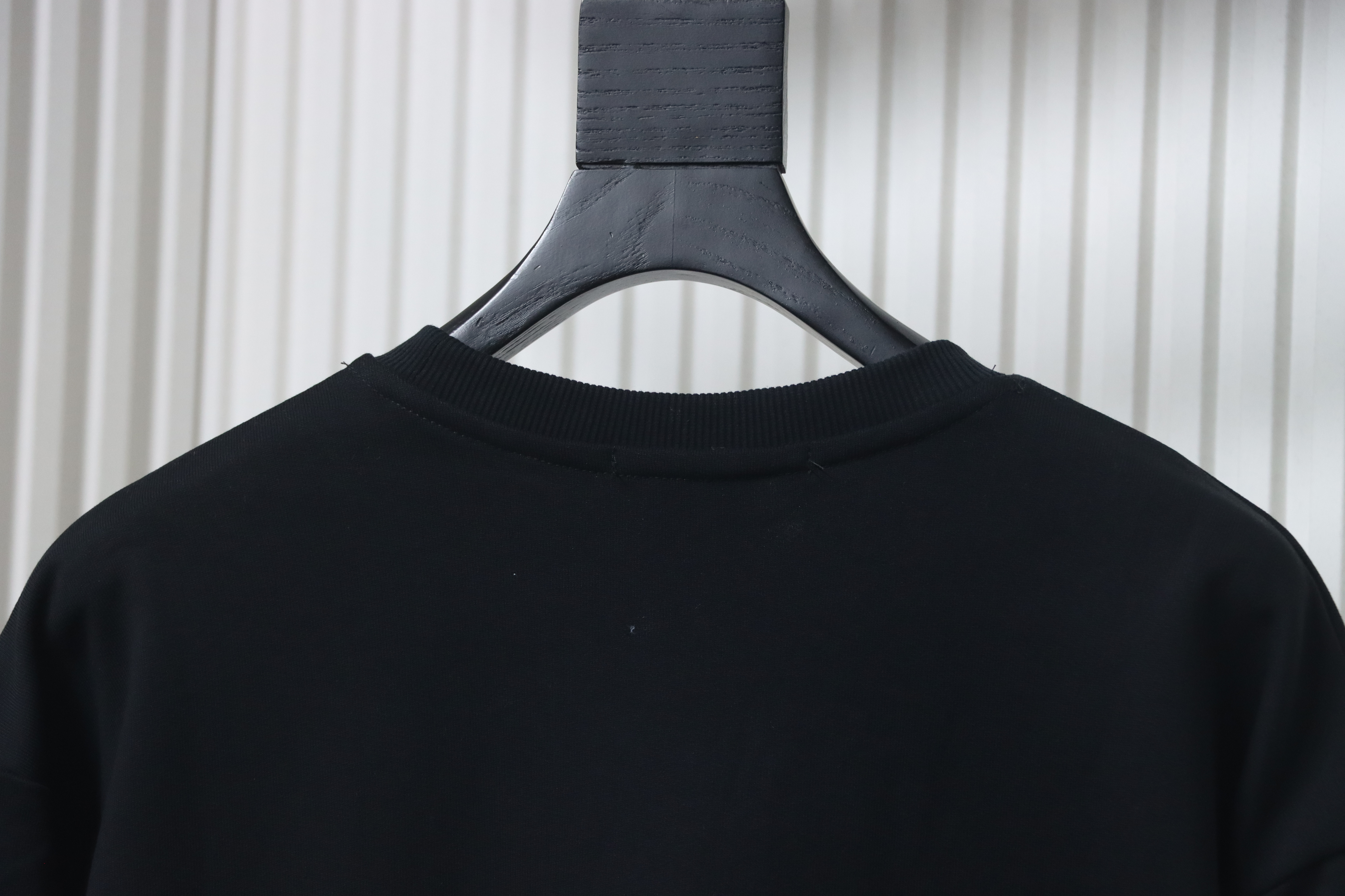 Louis Vuitton Black Cotton Sweatshirt With Leather Patch On The Pocket