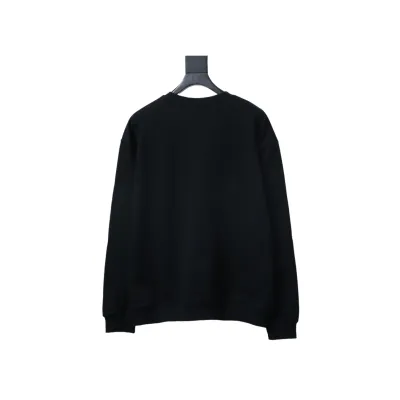 Louis Vuitton Black Cotton Sweatshirt With Leather Patch On The Pocket 02