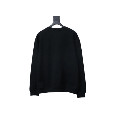 Louis Vuitton Black Cotton Sweatshirt With Leather Patch On The Pocket 02