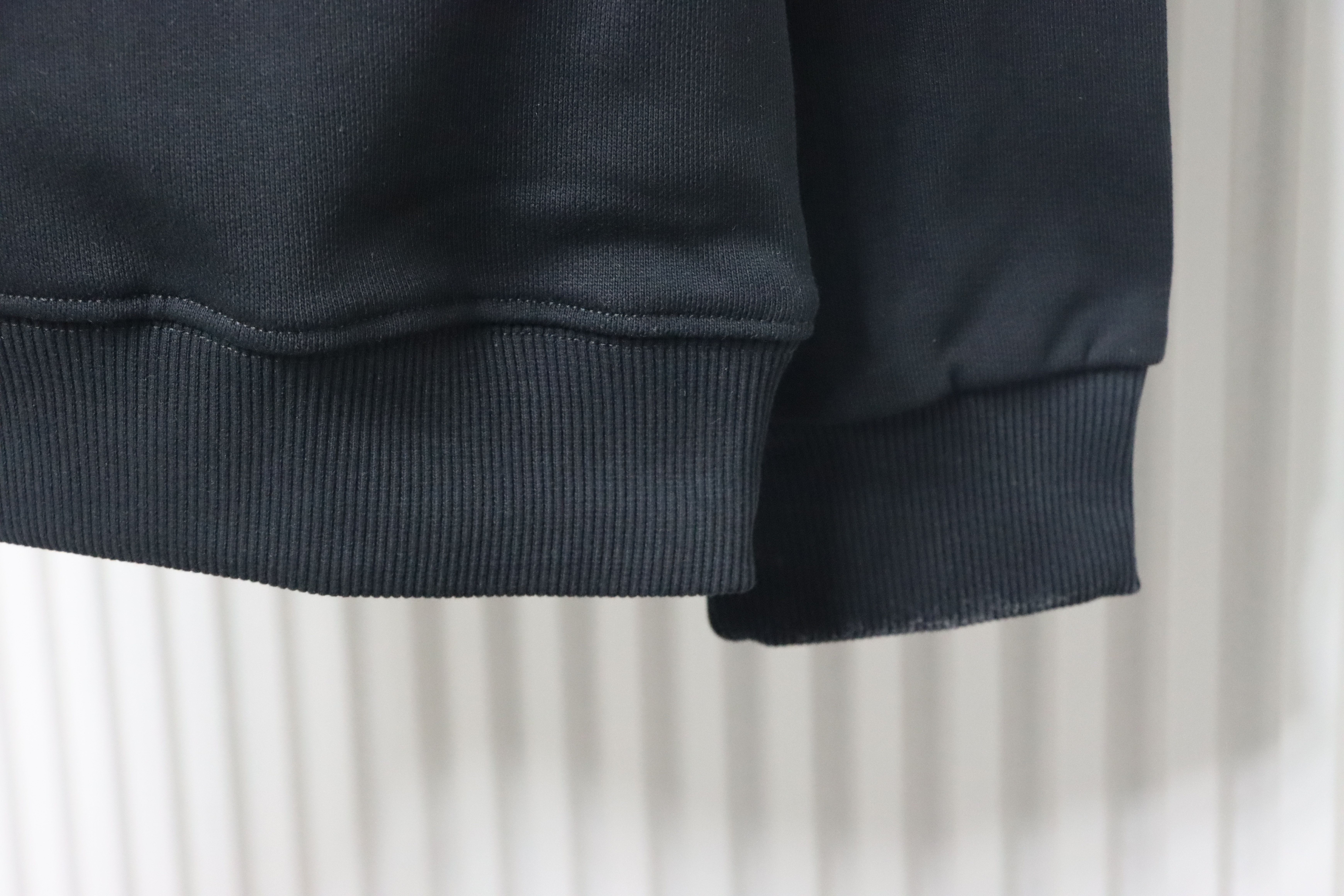 Louis Vuitton Black Cotton Sweatshirt With Leather Patch On The Pocket