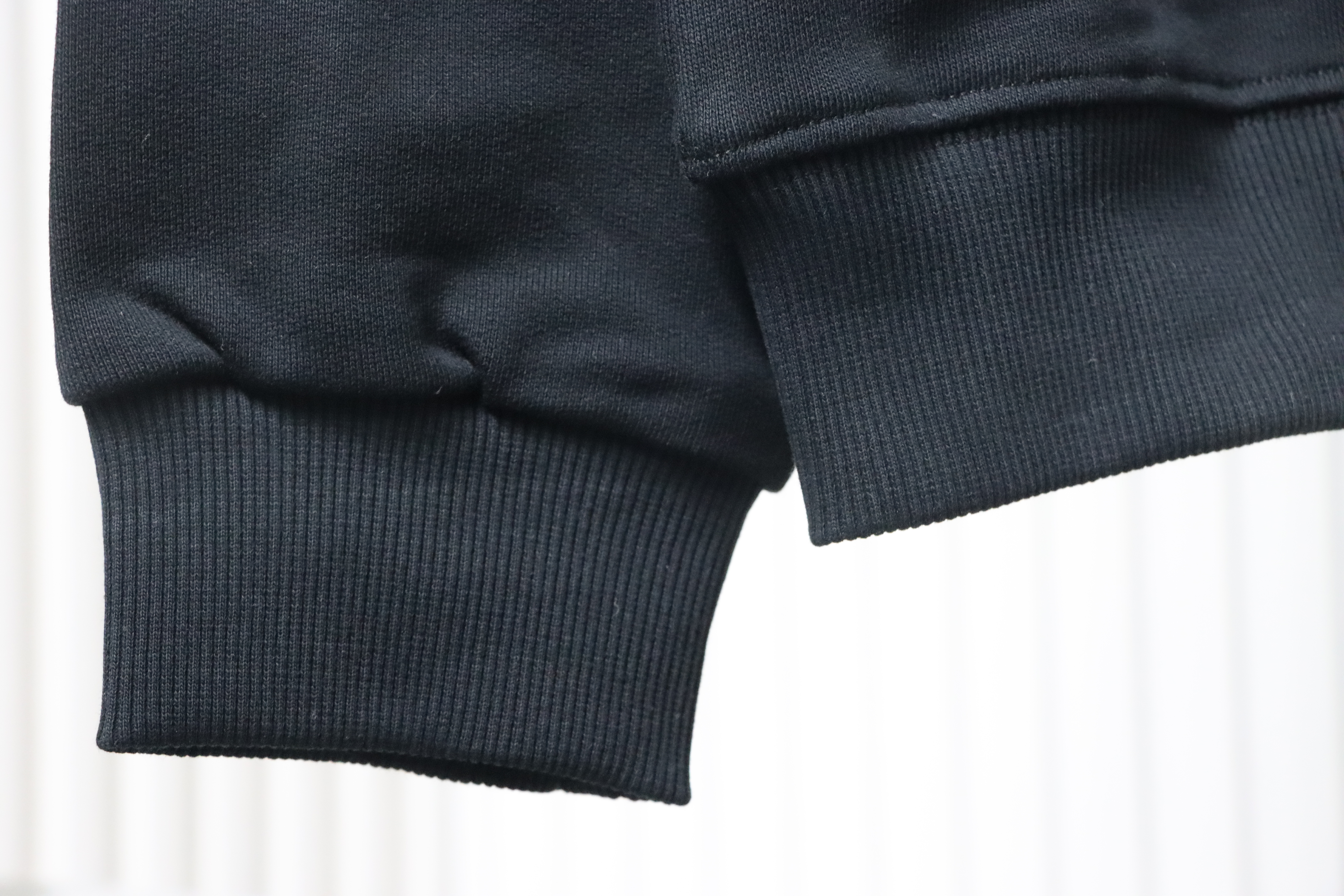 Louis Vuitton Black Cotton Sweatshirt With Leather Patch On The Pocket