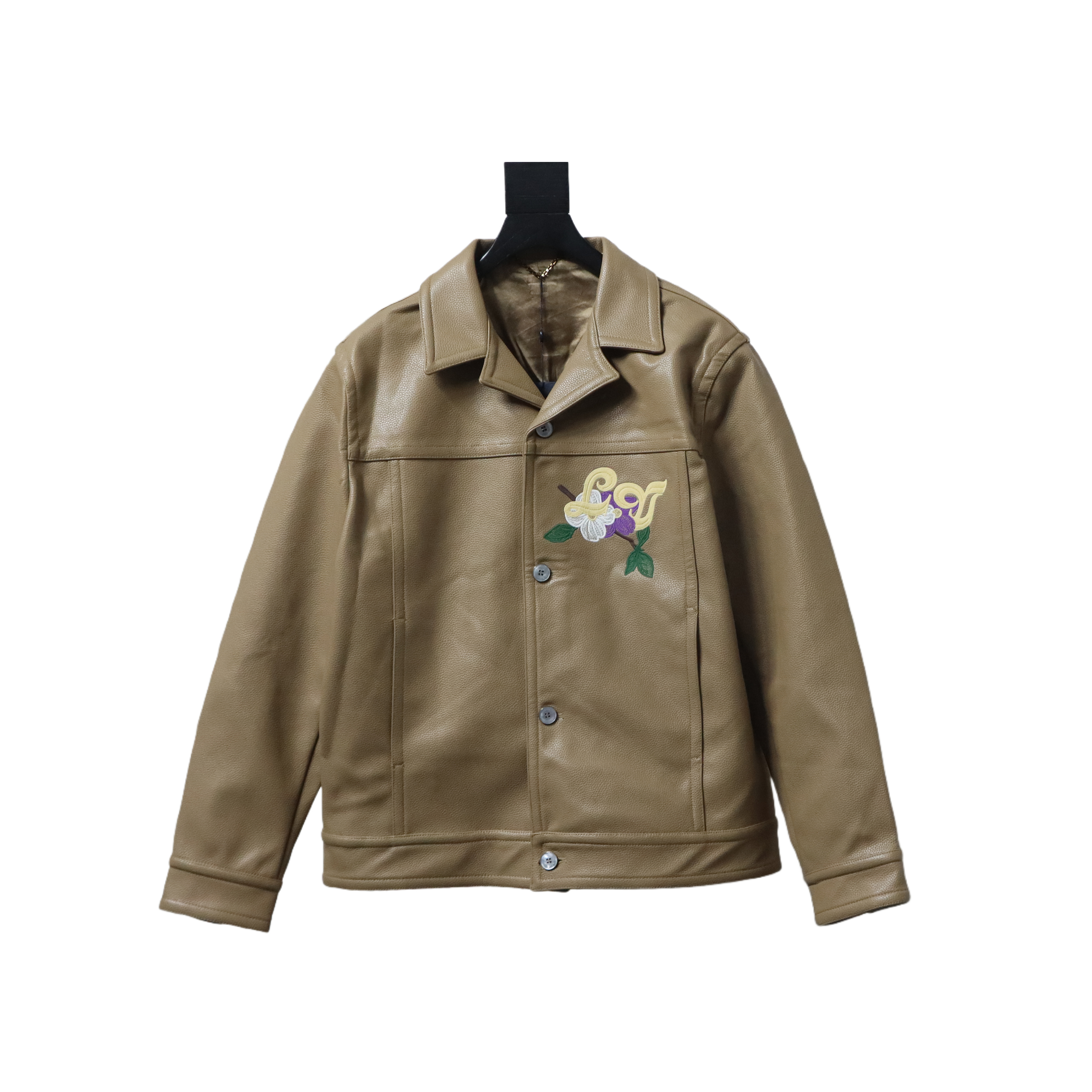 Louis Vuitton Floral Embroidered Leather Jacket