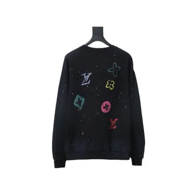 Louis Vuitton Graffiti Crew Neck Sweatshirt Black 02