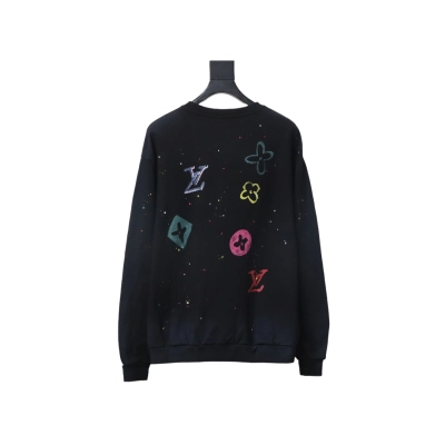 Louis Vuitton Graffiti Crew Neck Sweatshirt Black 02