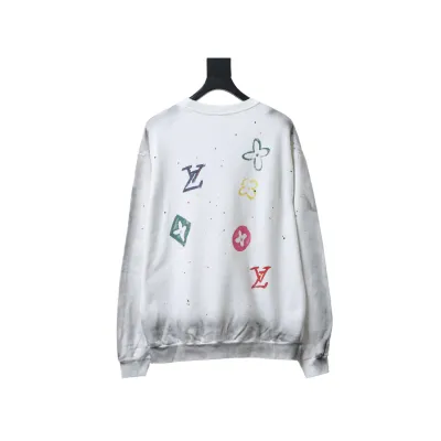Louis Vuitton Graffiti Crew Neck Sweatshirt White 02