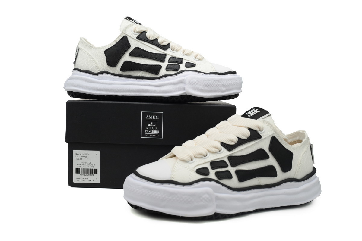 Maison Mihara Yasuhiro Alabaster x Amiri MMY Bones Skel-Top Low Off White