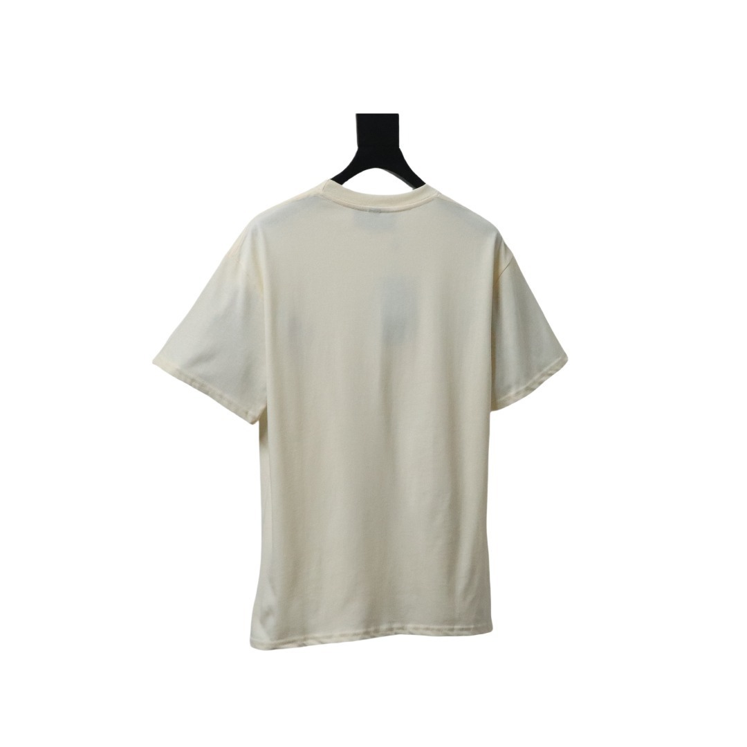 Gucci Baby Cat Printed Cotton T-shirt In Light Yellow