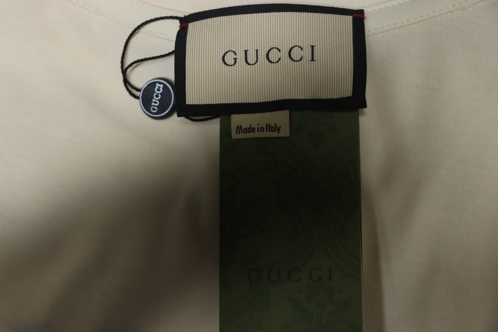 Gucci Baby Pig Printed Cotton T-shirt In Light Yellow