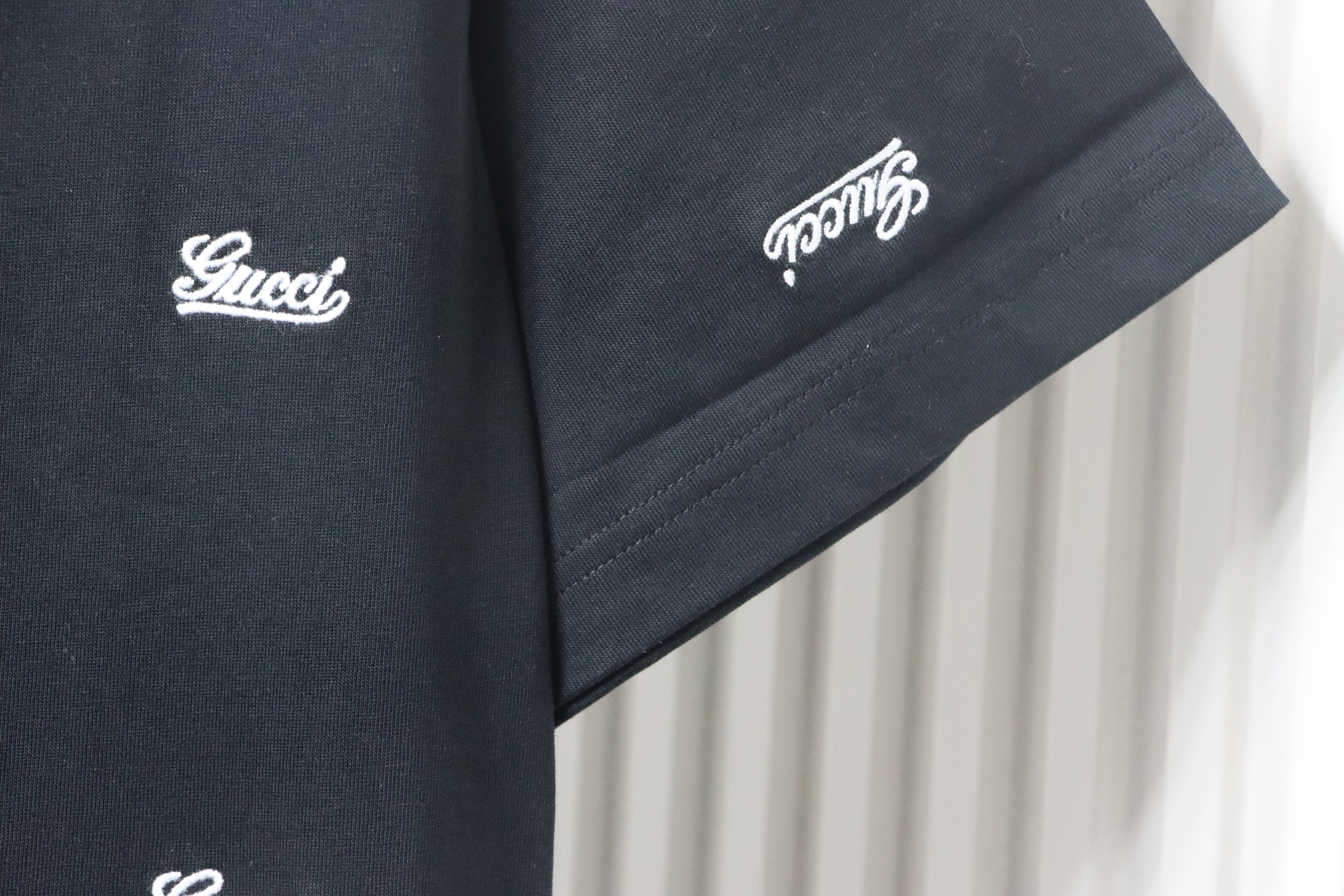 Gucci Cotton Jersey T-shirt With Embroidery In Black