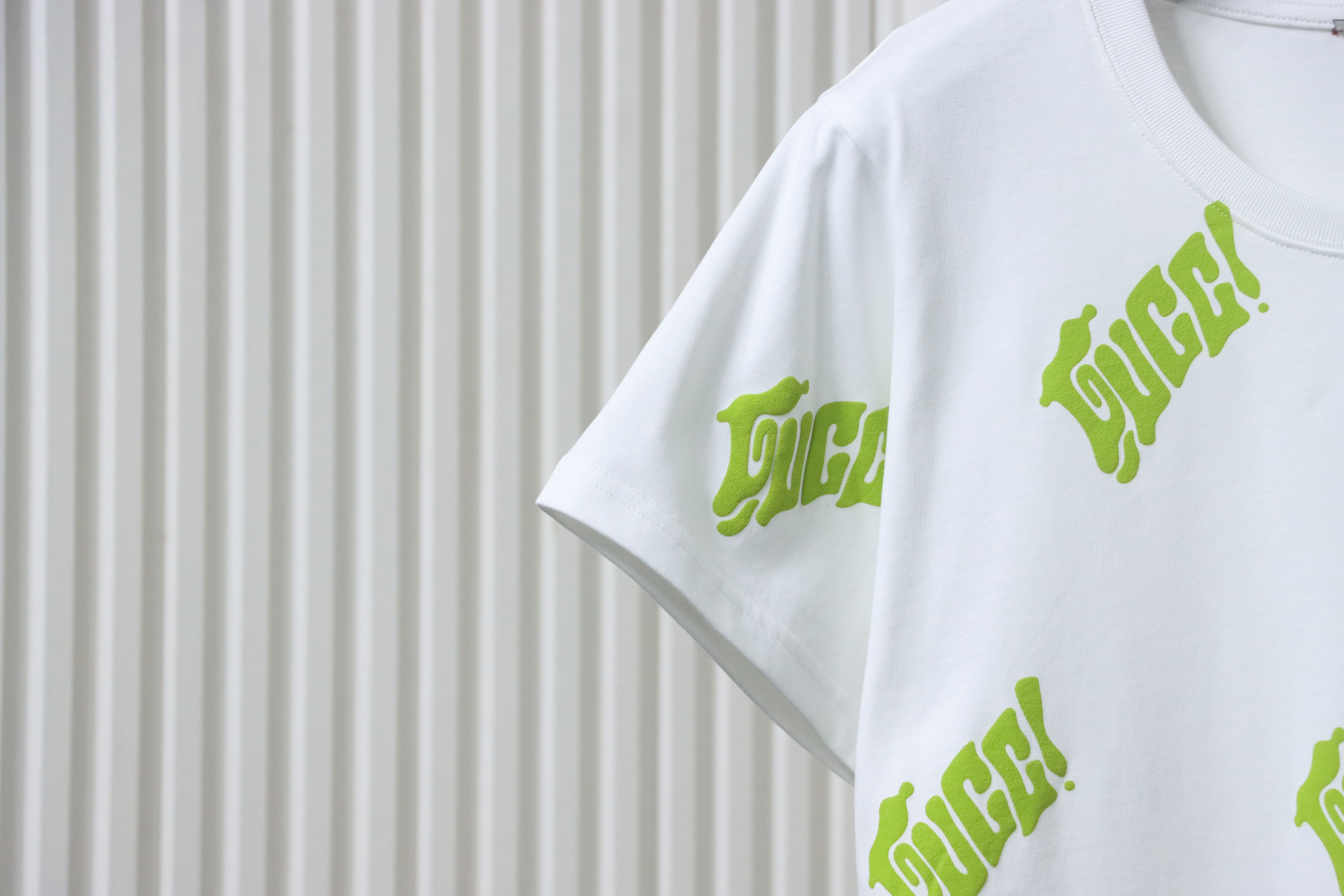 Gucci Embroidered Cotton Jersey T-shirt In White And Lime Green