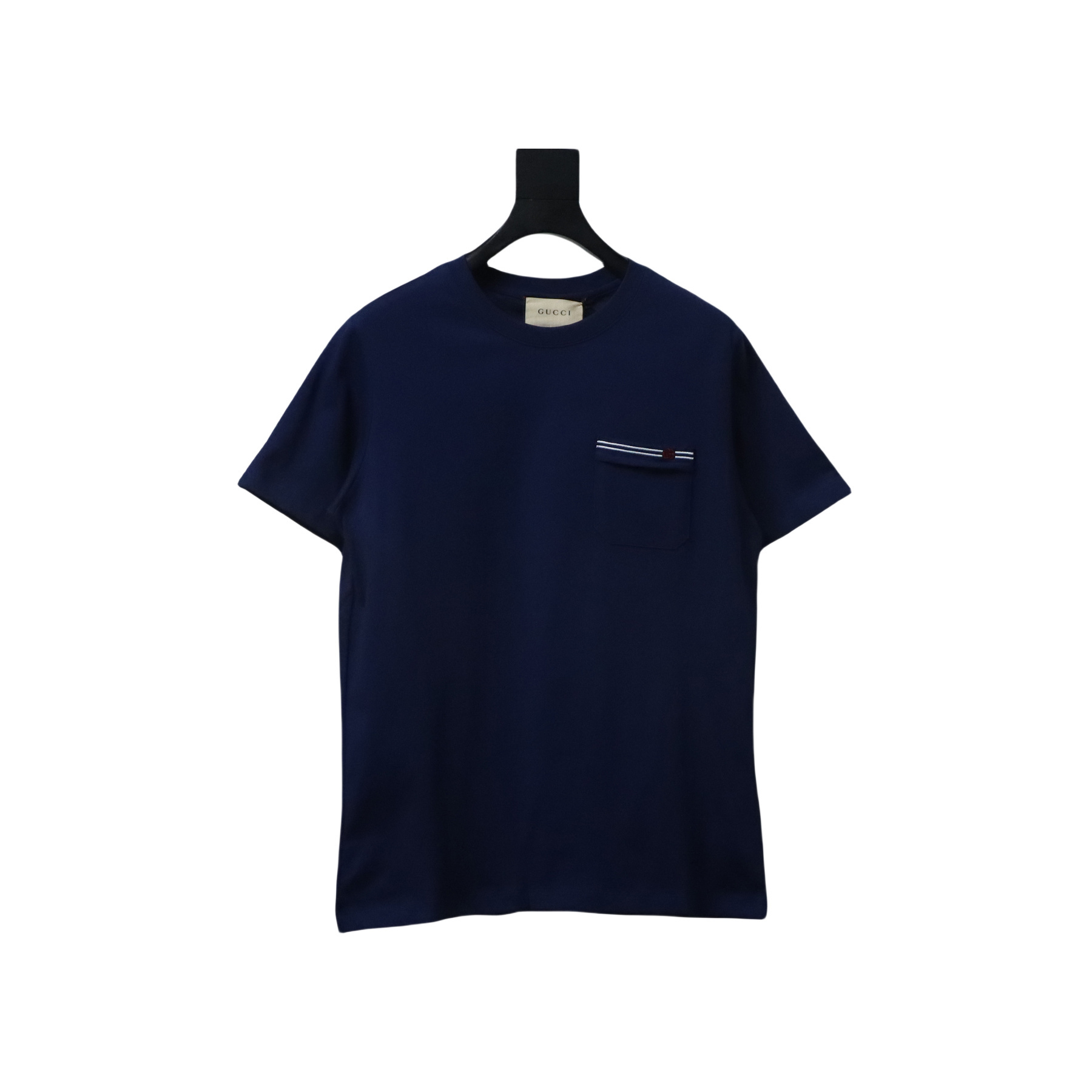 Gucci Pocket Embroidery T-shirt Dark Blue