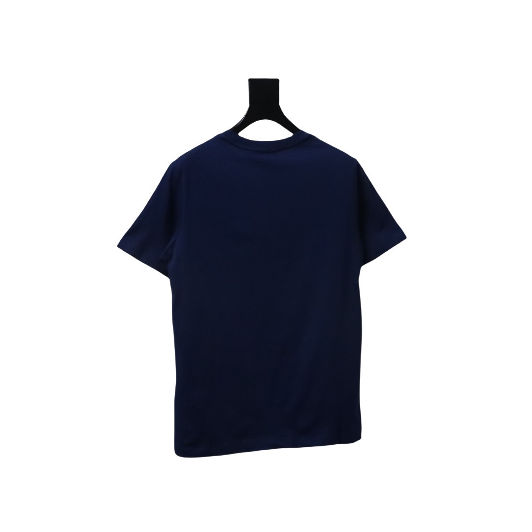 Gucci Pocket Embroidery T-shirt Dark Blue