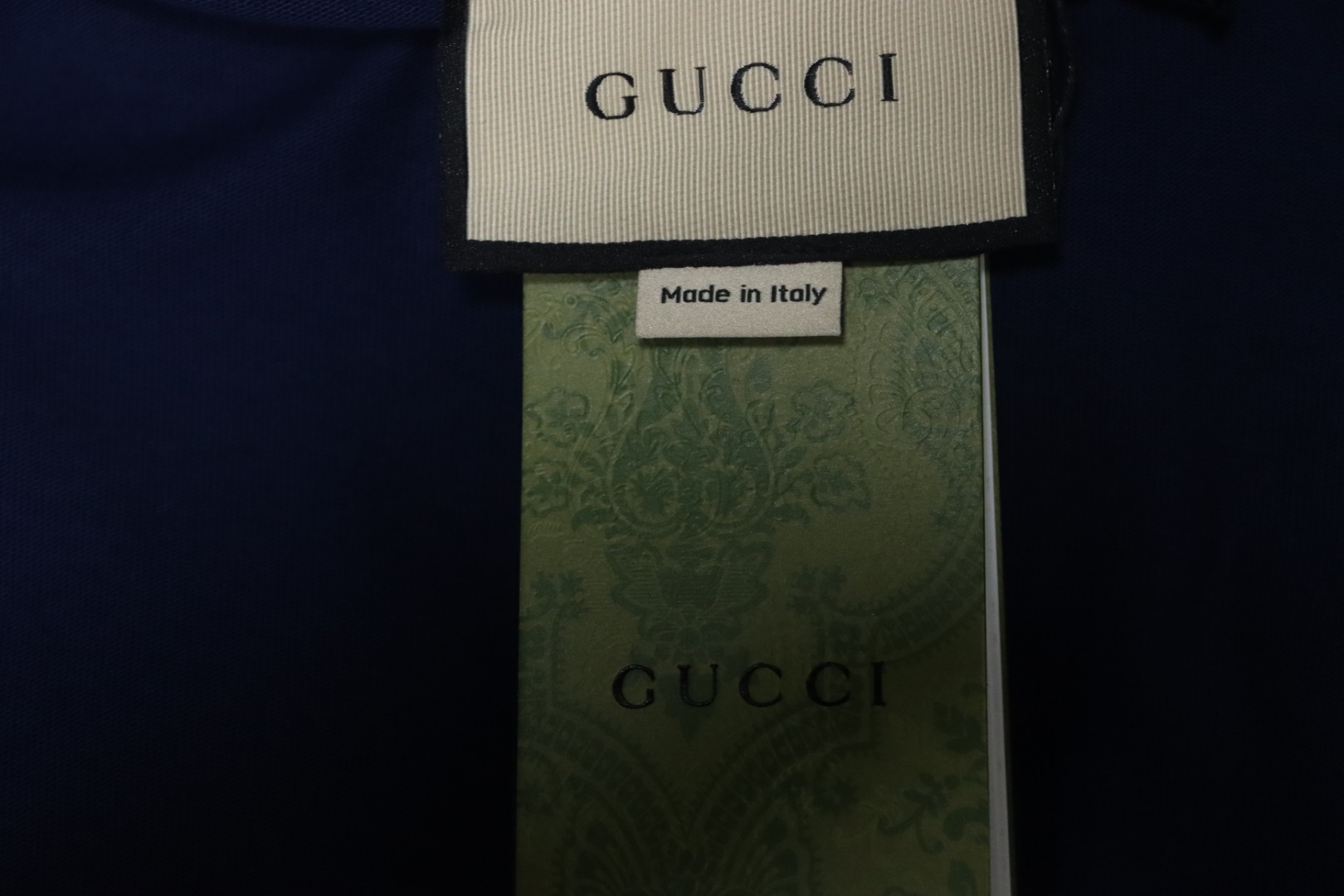 Gucci Pocket Embroidery T-shirt Dark Blue